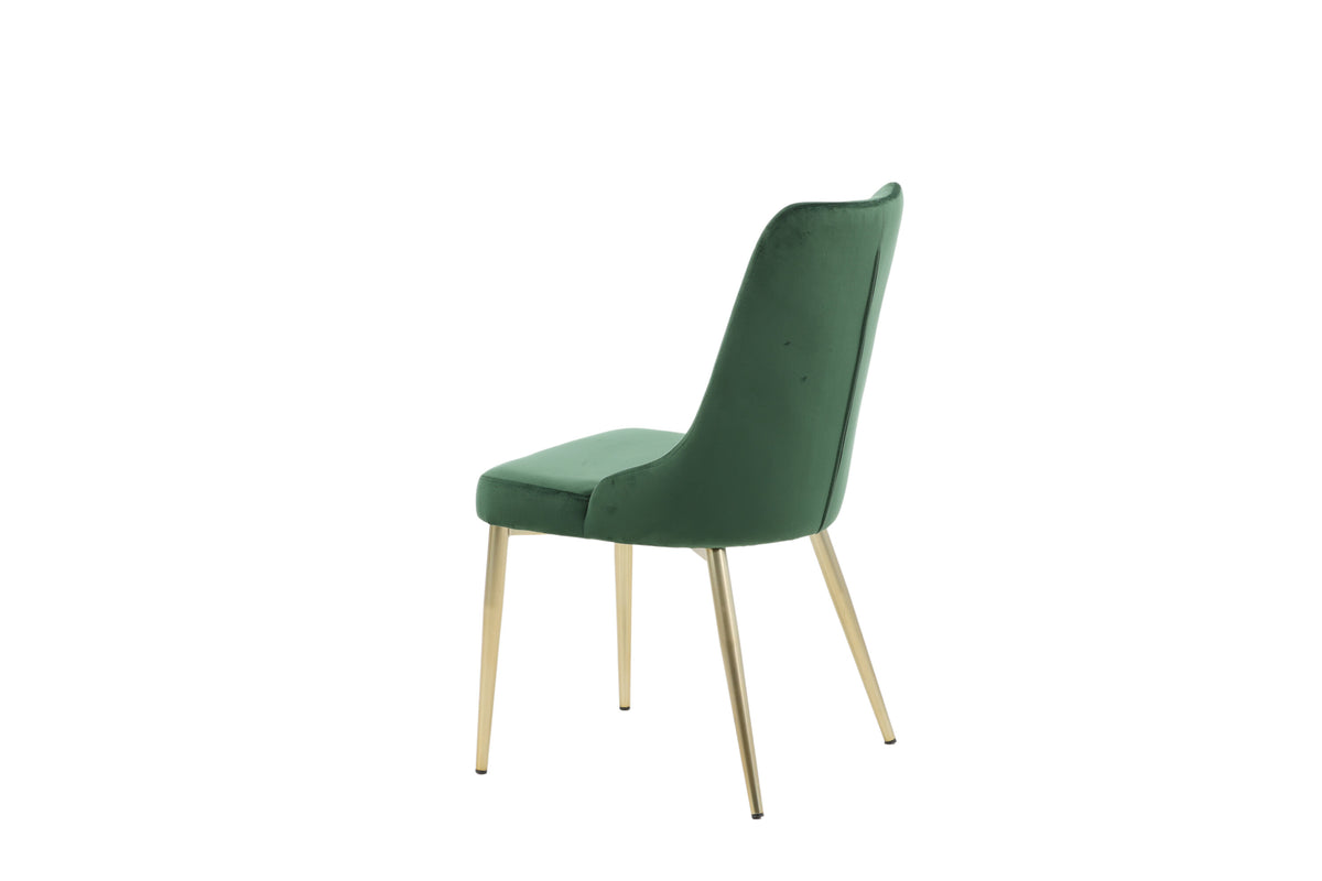 2er-Set Esszimmerstühle Samt Deluxe - Grün - Venture Home - le canapé