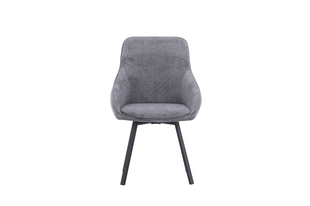 2er-Set Esszimmerstühle Rosie drehbar - Grau - Venture Home - le canapé