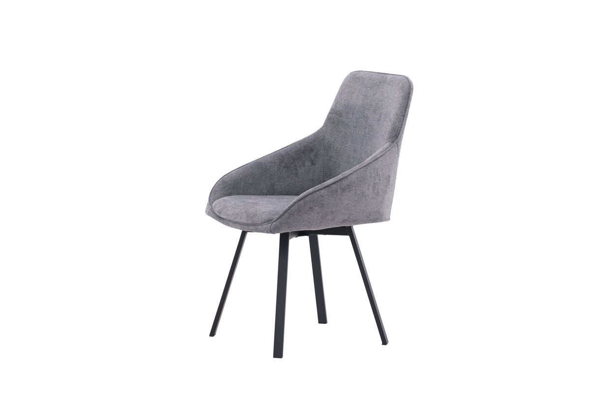 2er-Set Esszimmerstühle Rosie drehbar - Grau - Venture Home - le canapé