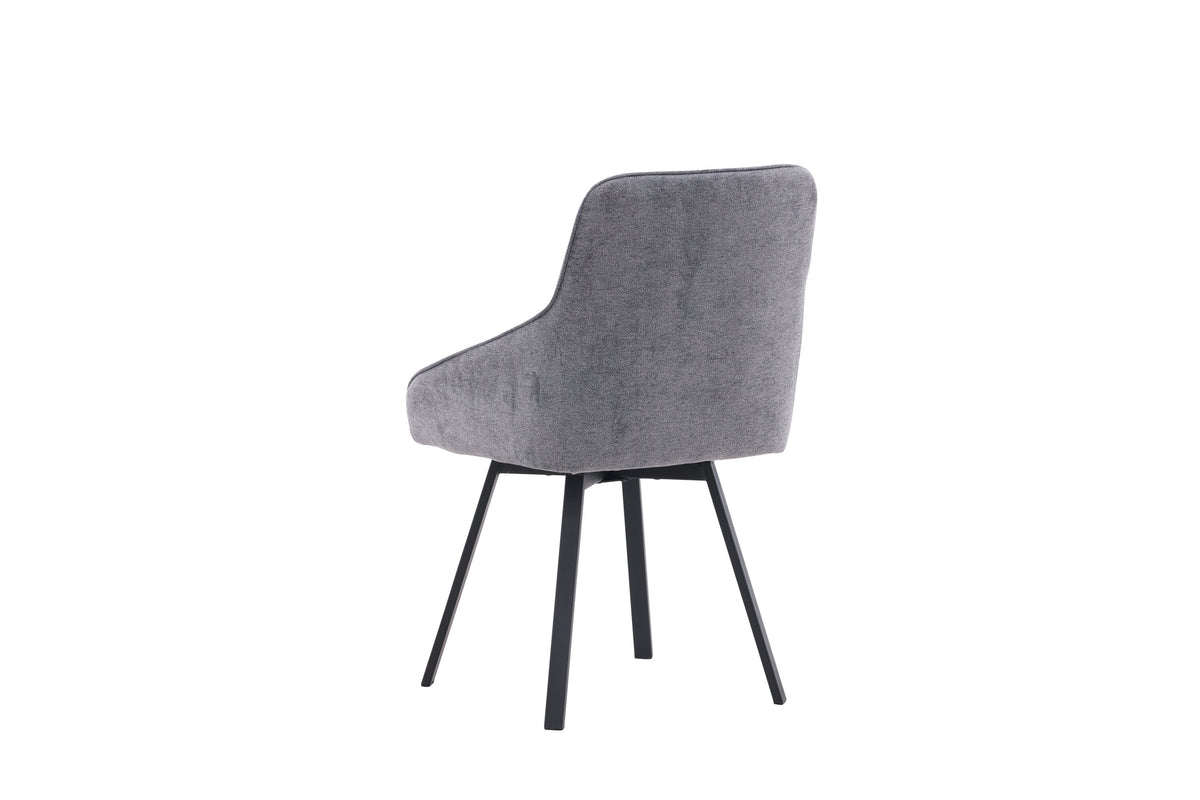 2er-Set Esszimmerstühle Rosie drehbar - Grau - Venture Home - le canapé
