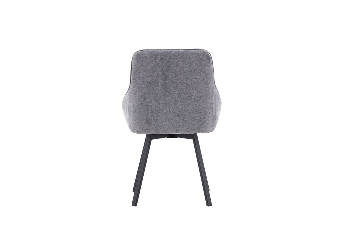 2er-Set Esszimmerstühle Rosie drehbar - Grau - Venture Home - le canapé