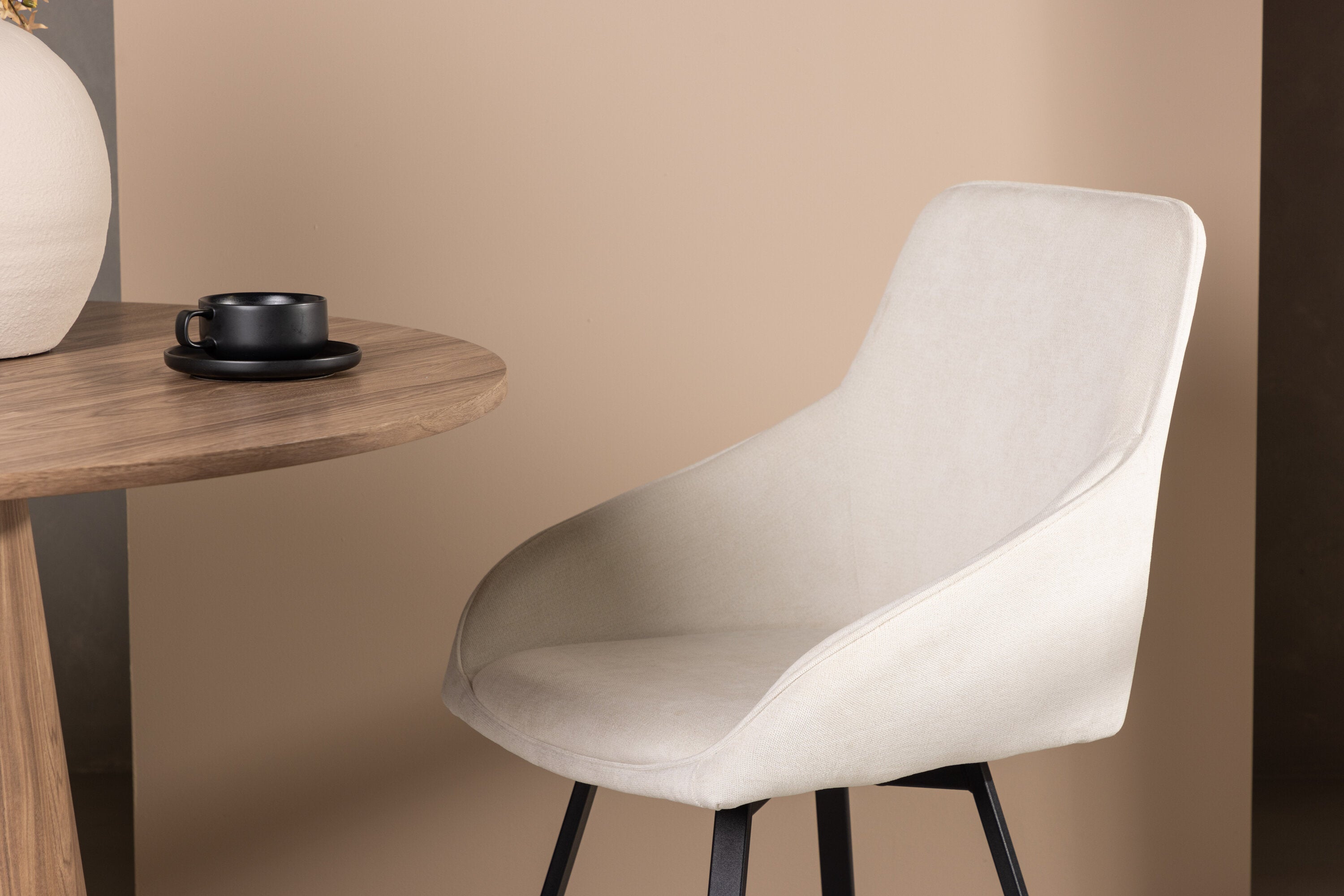 2er-Set Esszimmerstühle Rosie drehbar - Beige - Venture Home - le canapé
