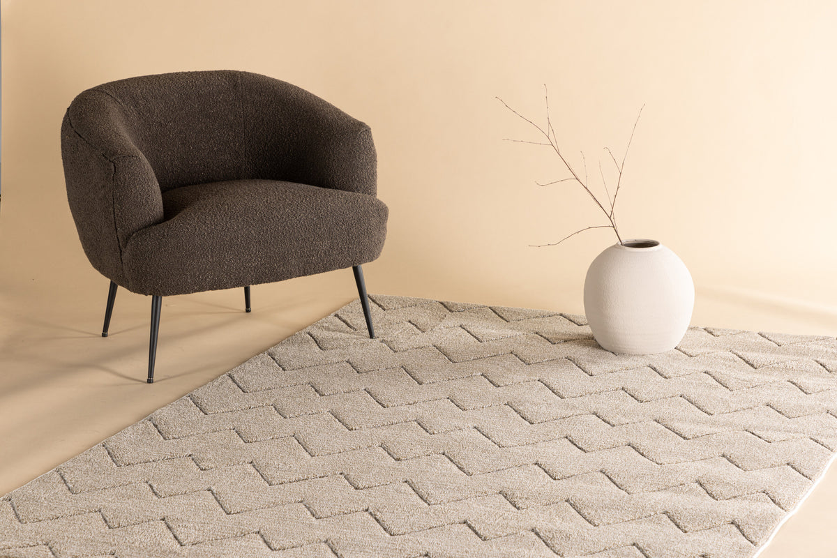 Teppich Fia mit Zickzack-Muster - Braun - Venture Home - le canapé