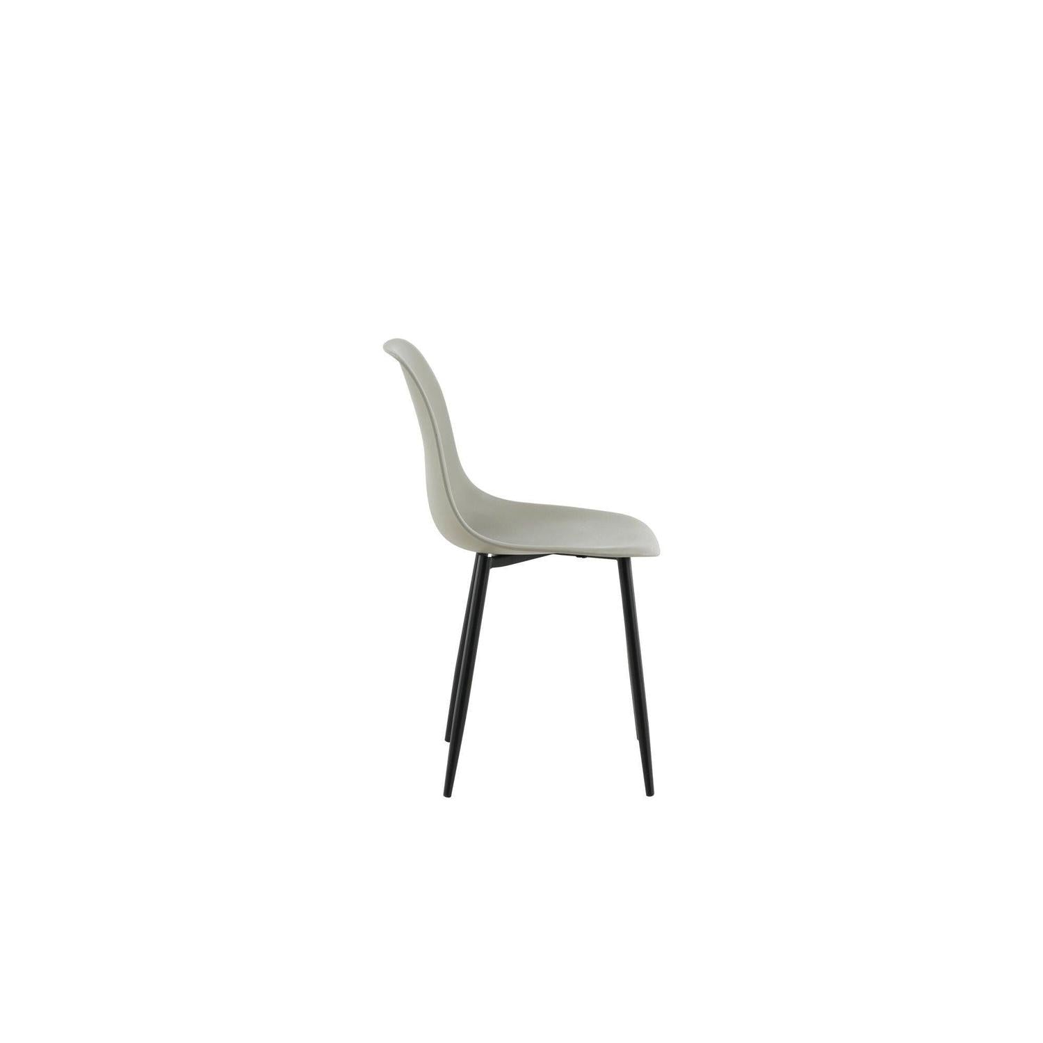 2er - Set Esszimmerstuhl Polar - Grau / SchwarzKunststoffstühle