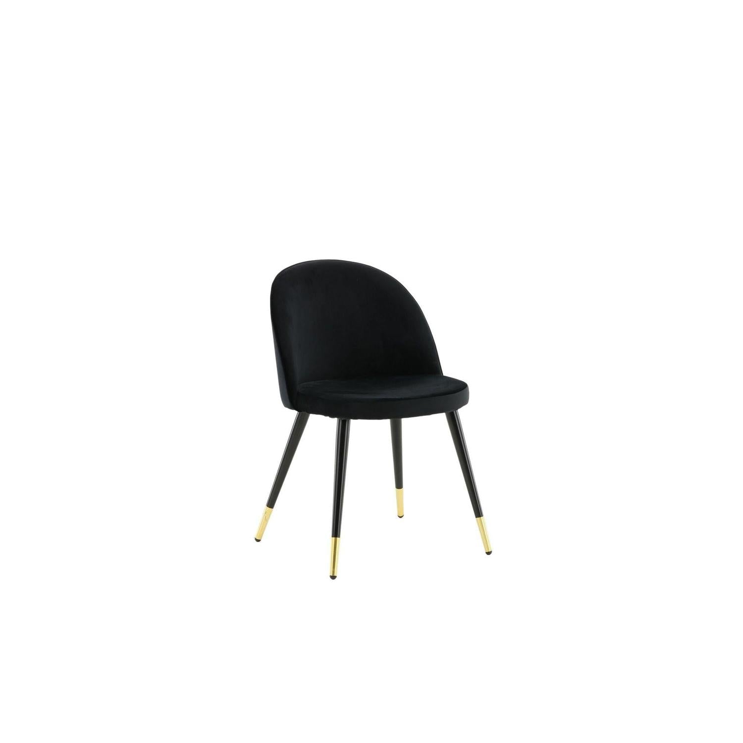 2er - Set Polsterstuhl Velvet aus Samt - Schwarz / MessingPolsterstühle