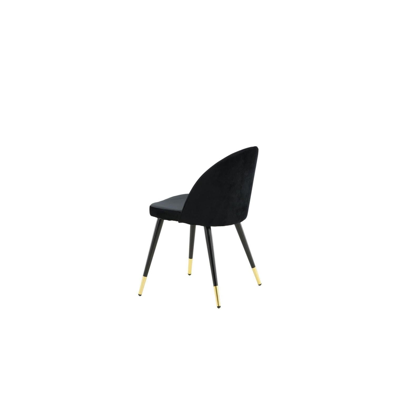 2er - Set Polsterstuhl Velvet aus Samt - Schwarz / MessingPolsterstühle