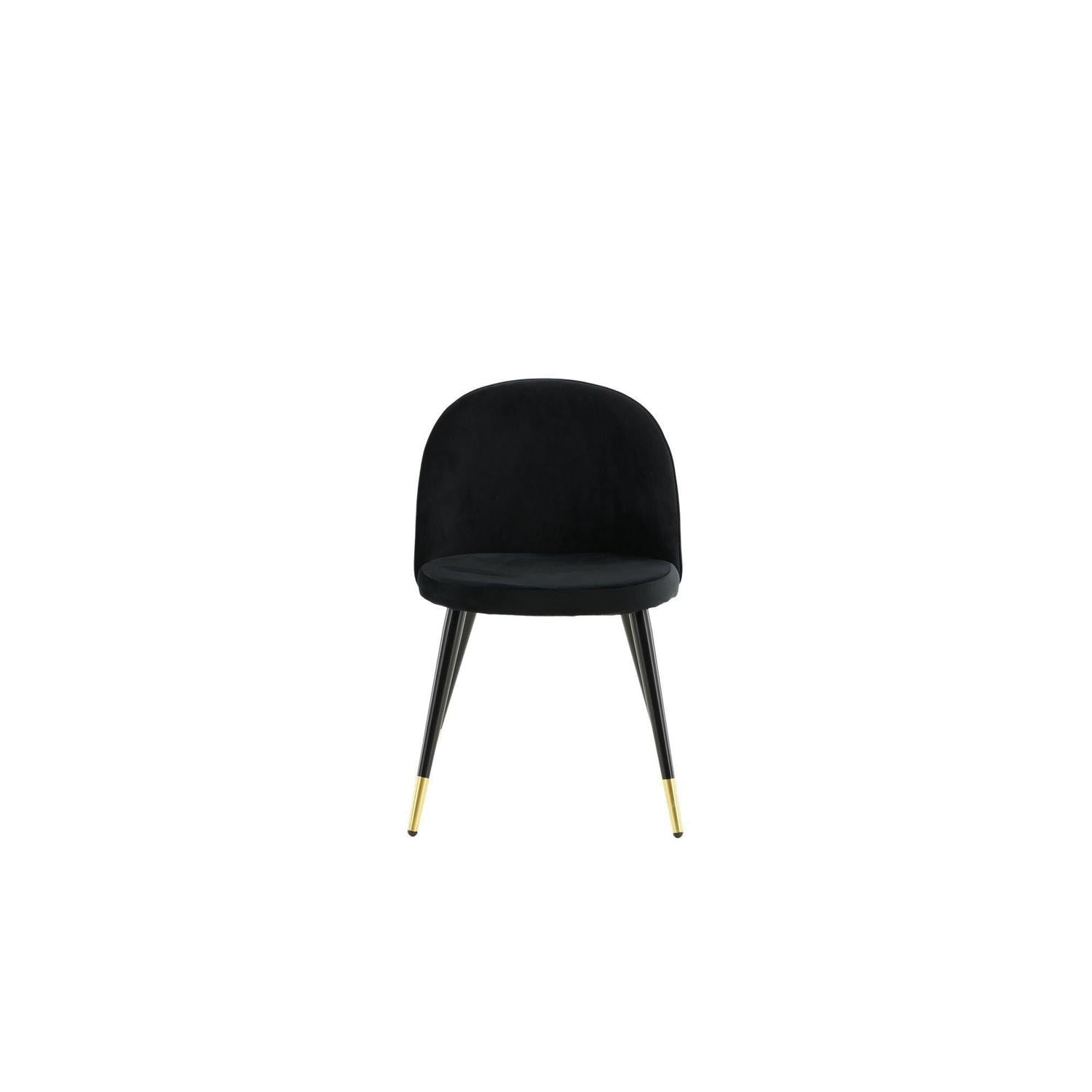 2er - Set Polsterstuhl Velvet aus Samt - Schwarz / MessingPolsterstühle