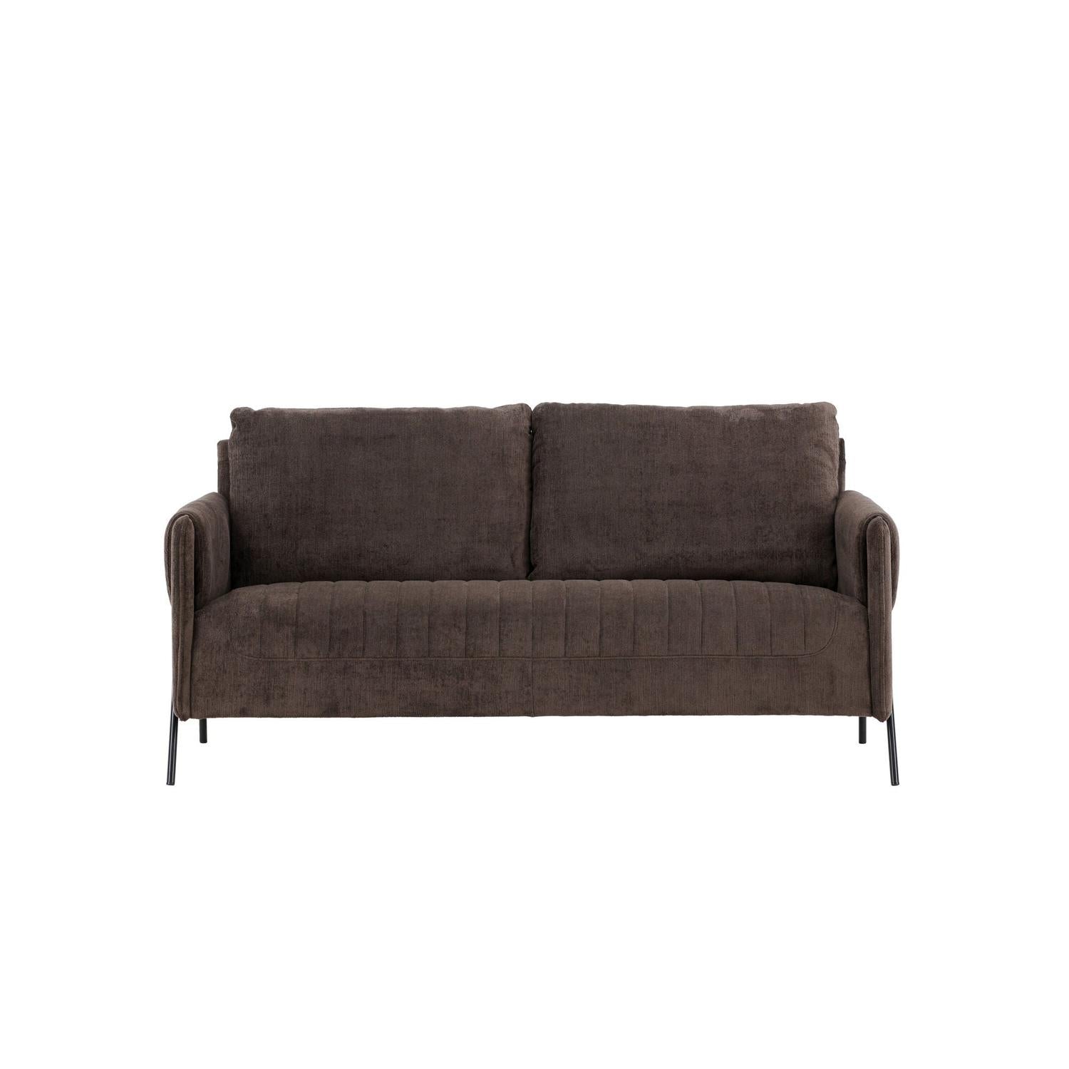 2-Sitzer Sofa Indigo - Dunkelbraun-2-Sitzer Sofa-Venture Home-le canapé