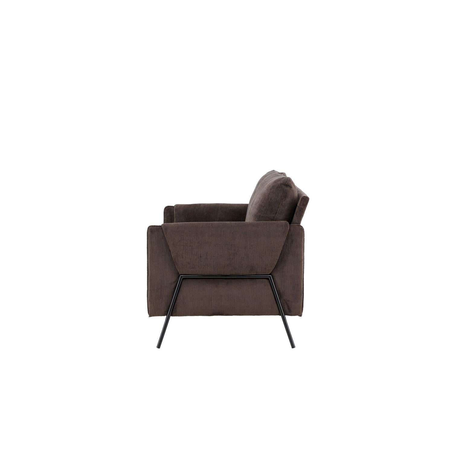 2-Sitzer Sofa Indigo - Dunkelbraun-2-Sitzer Sofas-Venture Home-le canapé