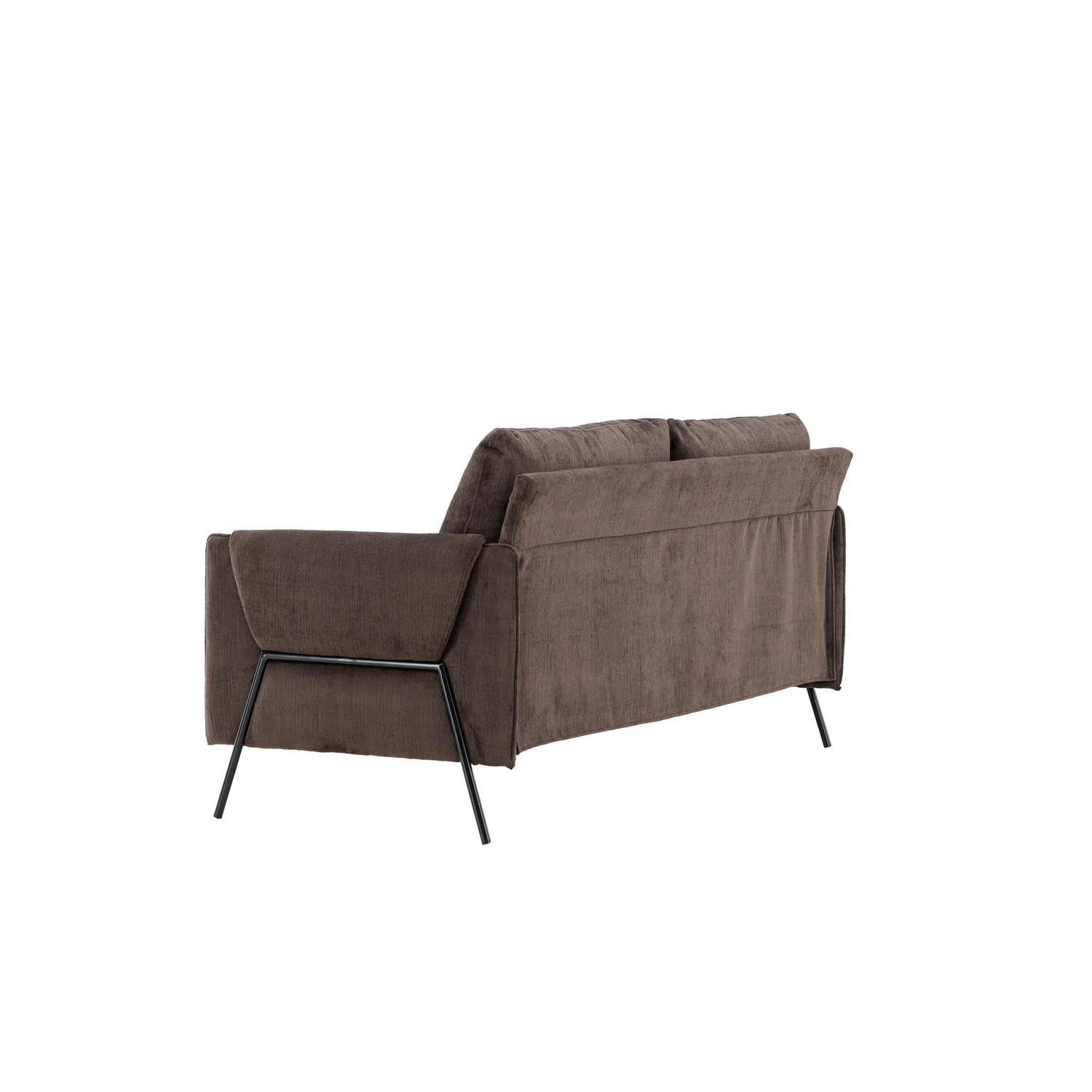 2-Sitzer Sofa Indigo - Dunkelbraun-2-Sitzer Sofas-Venture Home-le canapé