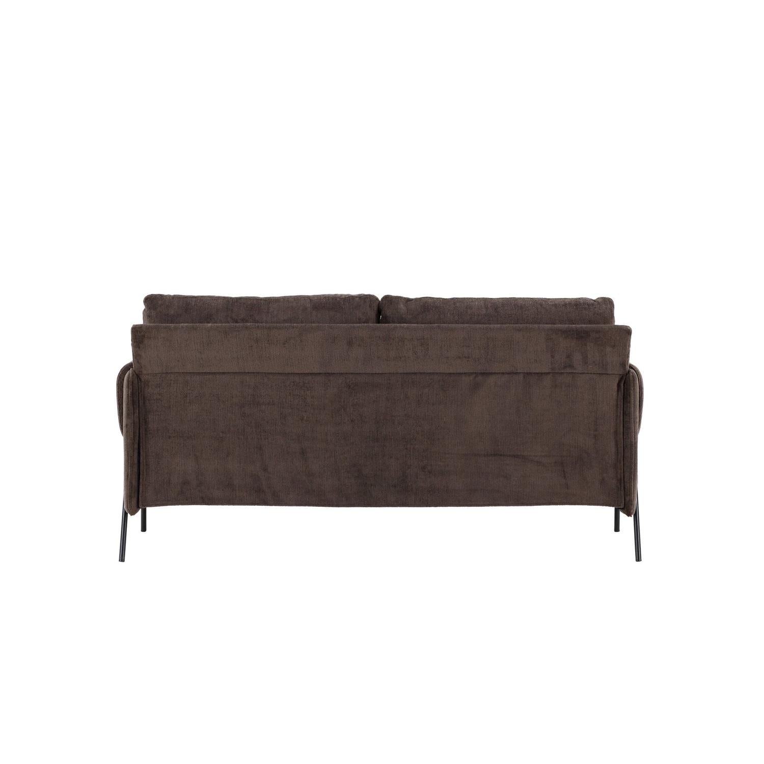 2-Sitzer Sofa Indigo - Dunkelbraun-2-Sitzer Sofas-Venture Home-le canapé