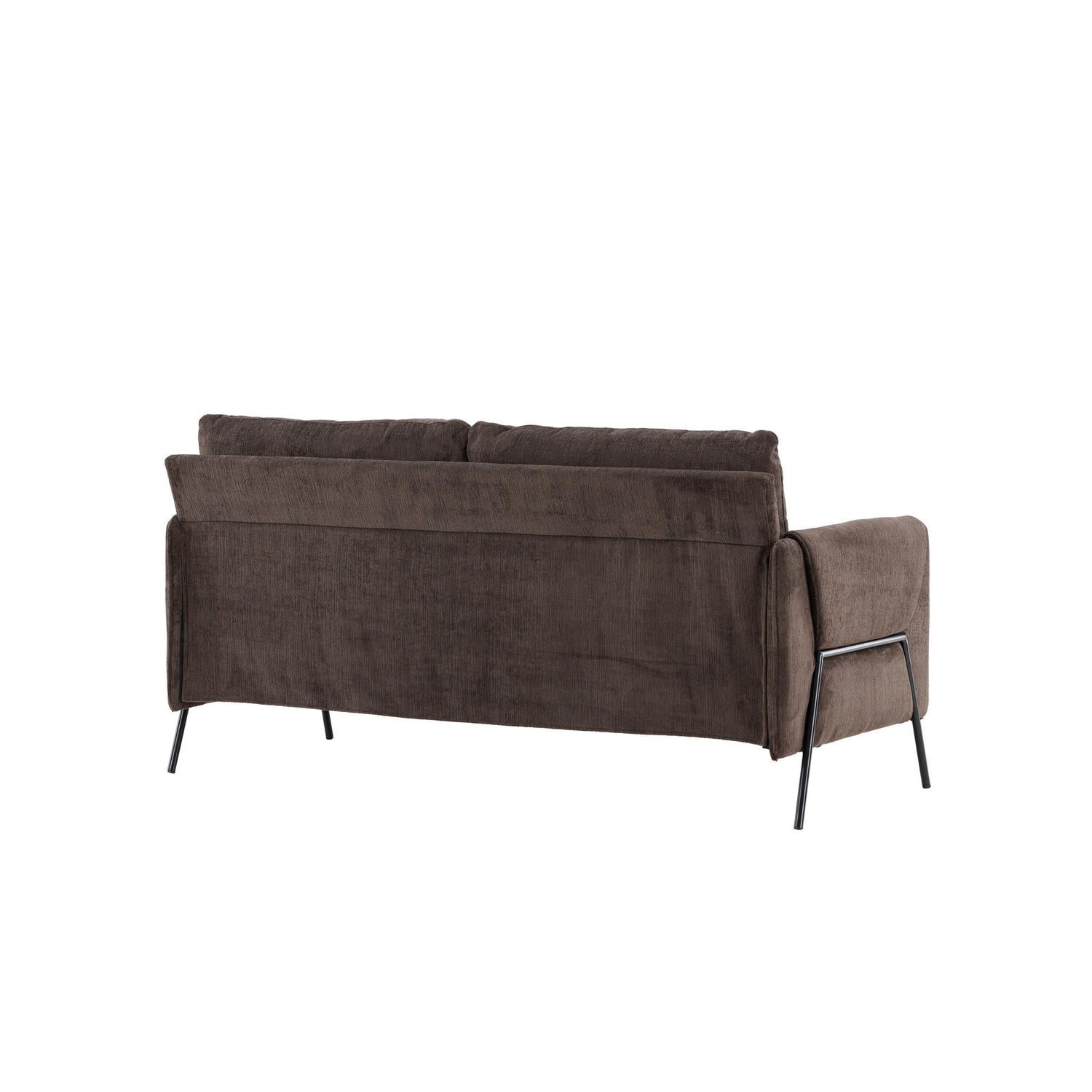 2-Sitzer Sofa Indigo - Dunkelbraun-2-Sitzer Sofas-Venture Home-le canapé