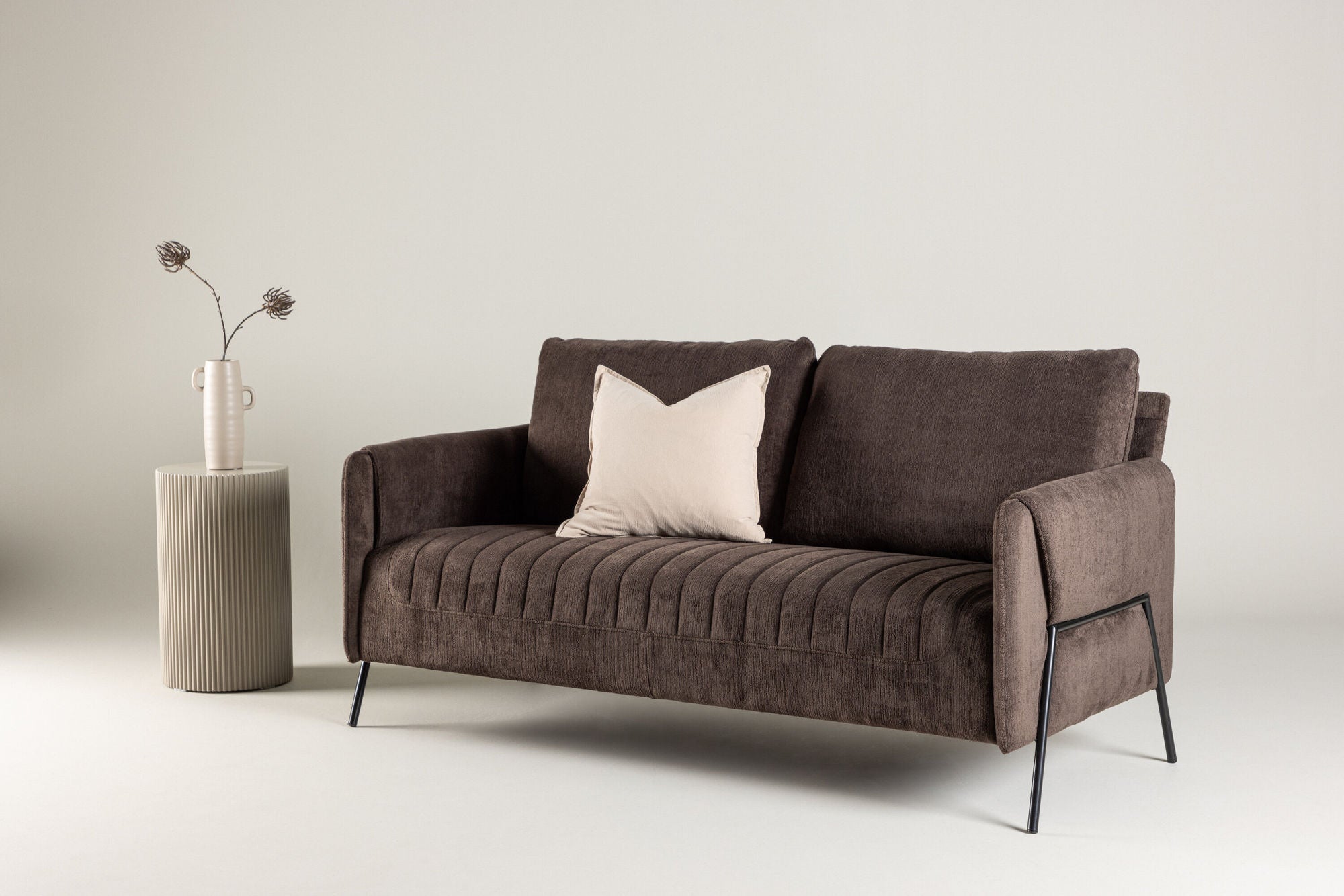 2-Sitzer Sofa Indigo - Dunkelbraun-2-Sitzer Sofas-Venture Home-le canapé