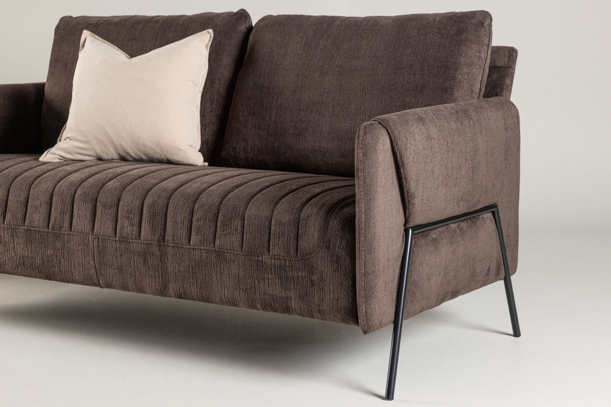 2-Sitzer Sofa Indigo - Dunkelbraun-2-Sitzer Sofas-Venture Home-le canapé