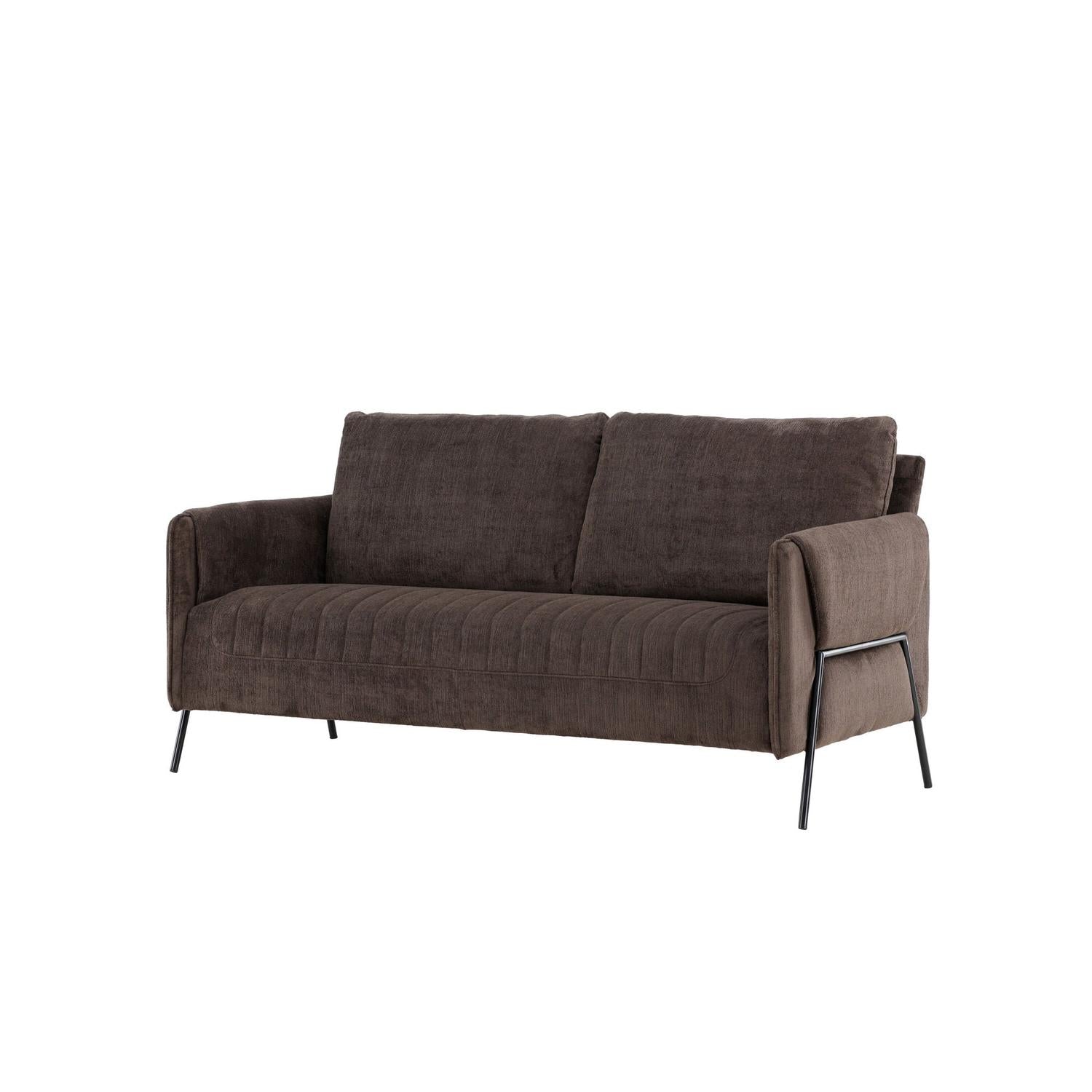 2-Sitzer Sofa Indigo - Dunkelbraun-2-Sitzer Sofas-Venture Home-le canapé