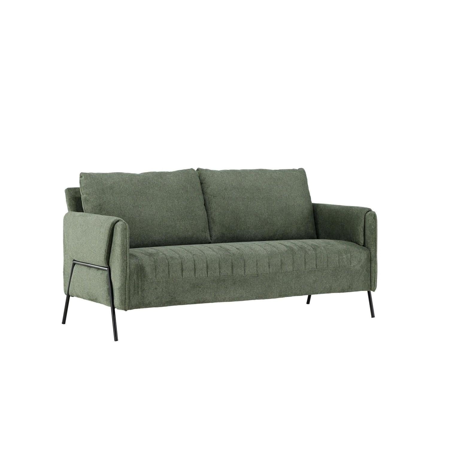 2-Sitzer Sofa Indigo - Grün-2-Sitzer Sofas-Venture Home-le canapé
