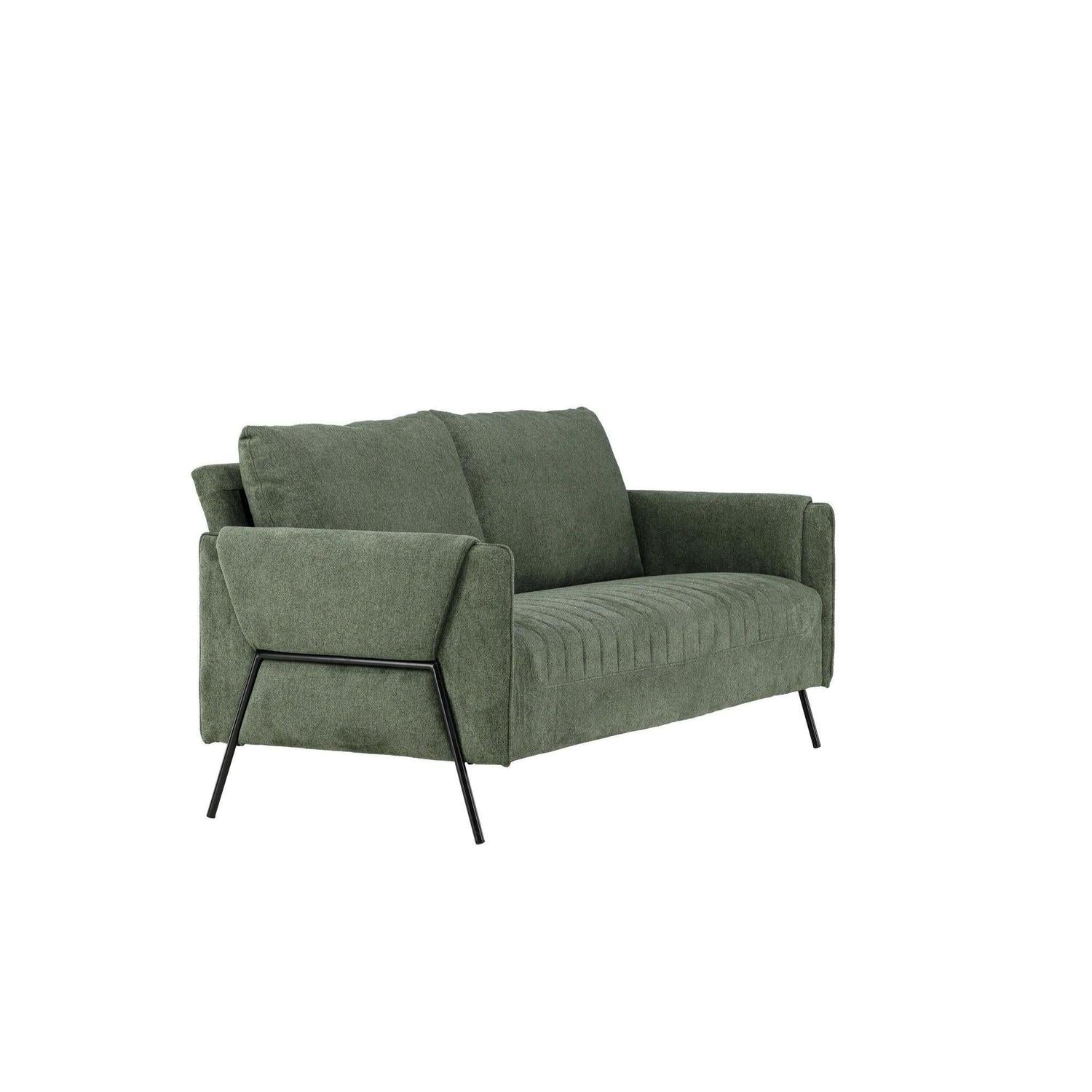 2-Sitzer Sofa Indigo - Grün-2-Sitzer Sofas-Venture Home-le canapé