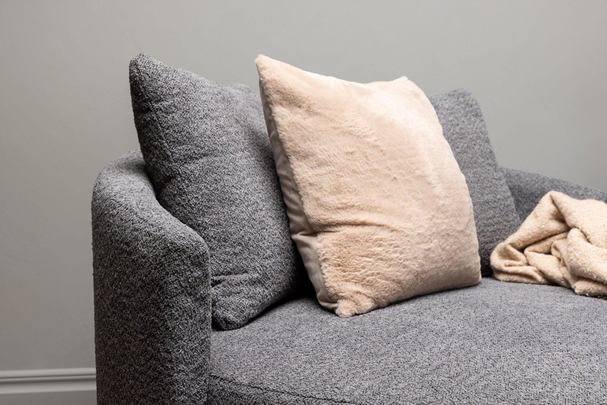 2-Sitzer Sofa Kelso 120cm aus Fleece - Grau-2-Sitzer Sofas-Venture Home-le canapé