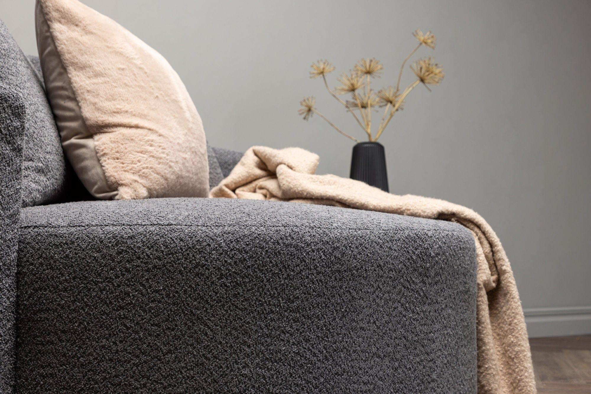 2-Sitzer Sofa Kelso 120cm aus Fleece - Grau-2-Sitzer Sofas-Venture Home-le canapé