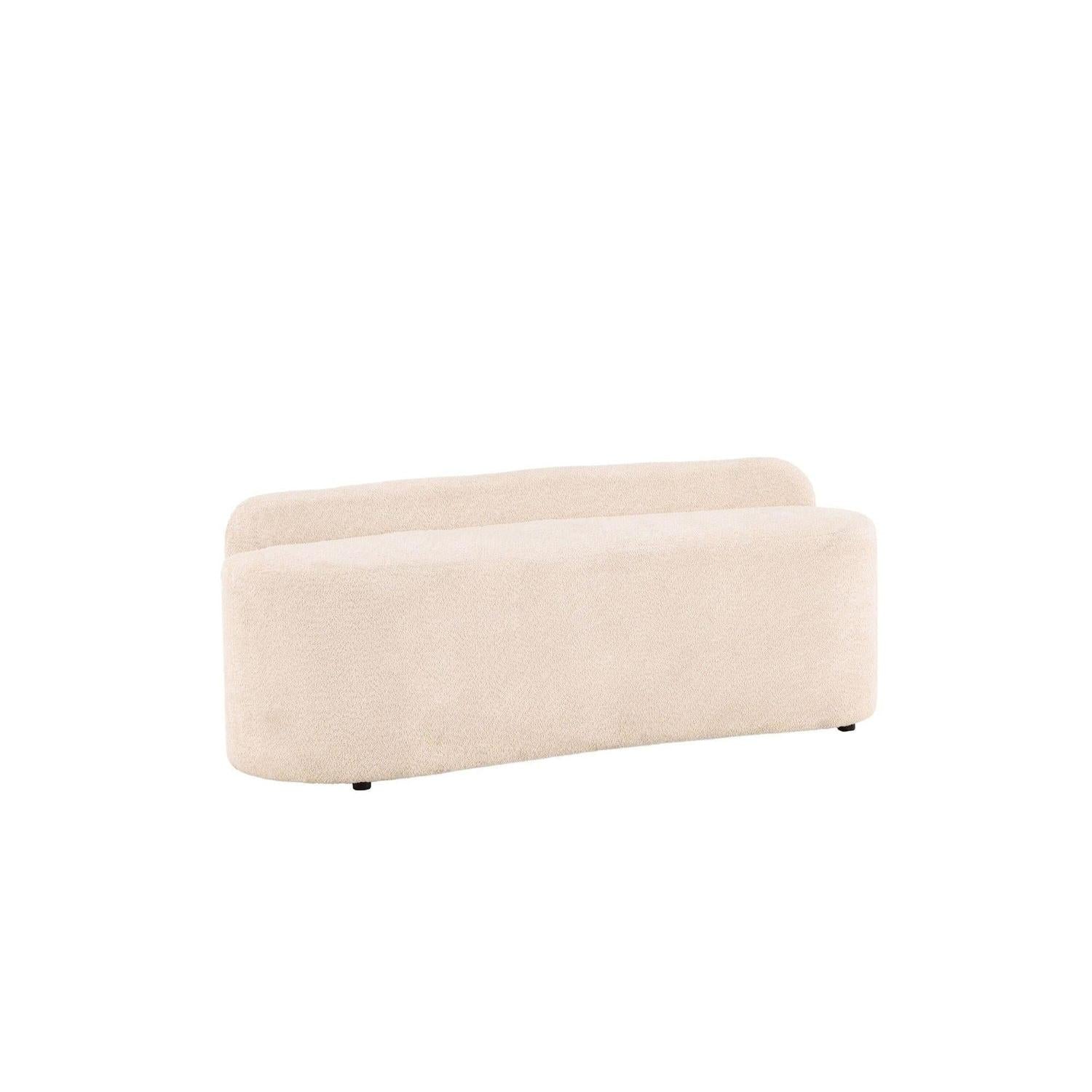2-Sitzer Sofa Pocatello aus Teddy Bouclé - Weiß-2-Sitzer Sofas-Venture Home-le canapé
