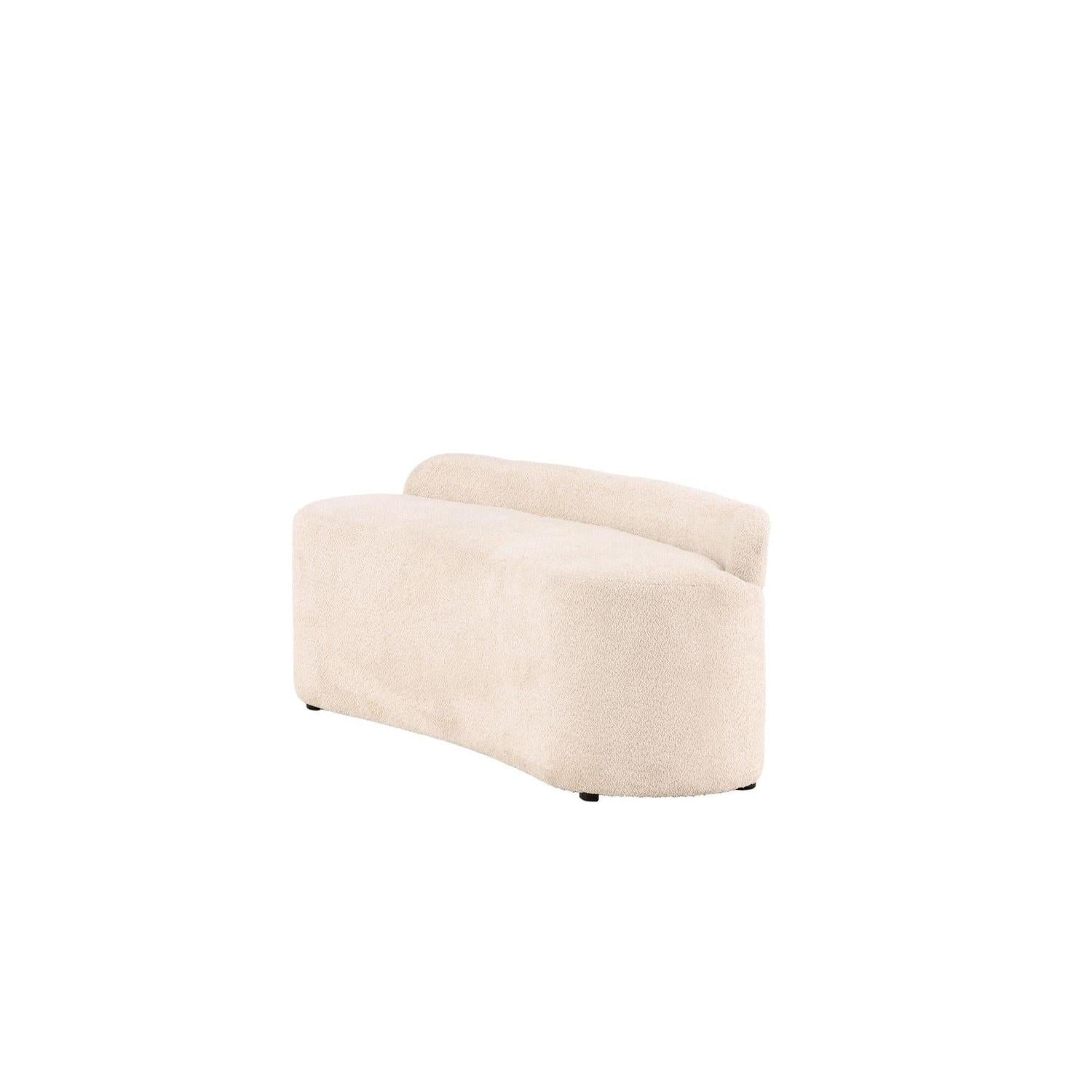 2-Sitzer Sofa Pocatello aus Teddy Bouclé - Weiß-2-Sitzer Sofas-Venture Home-le canapé