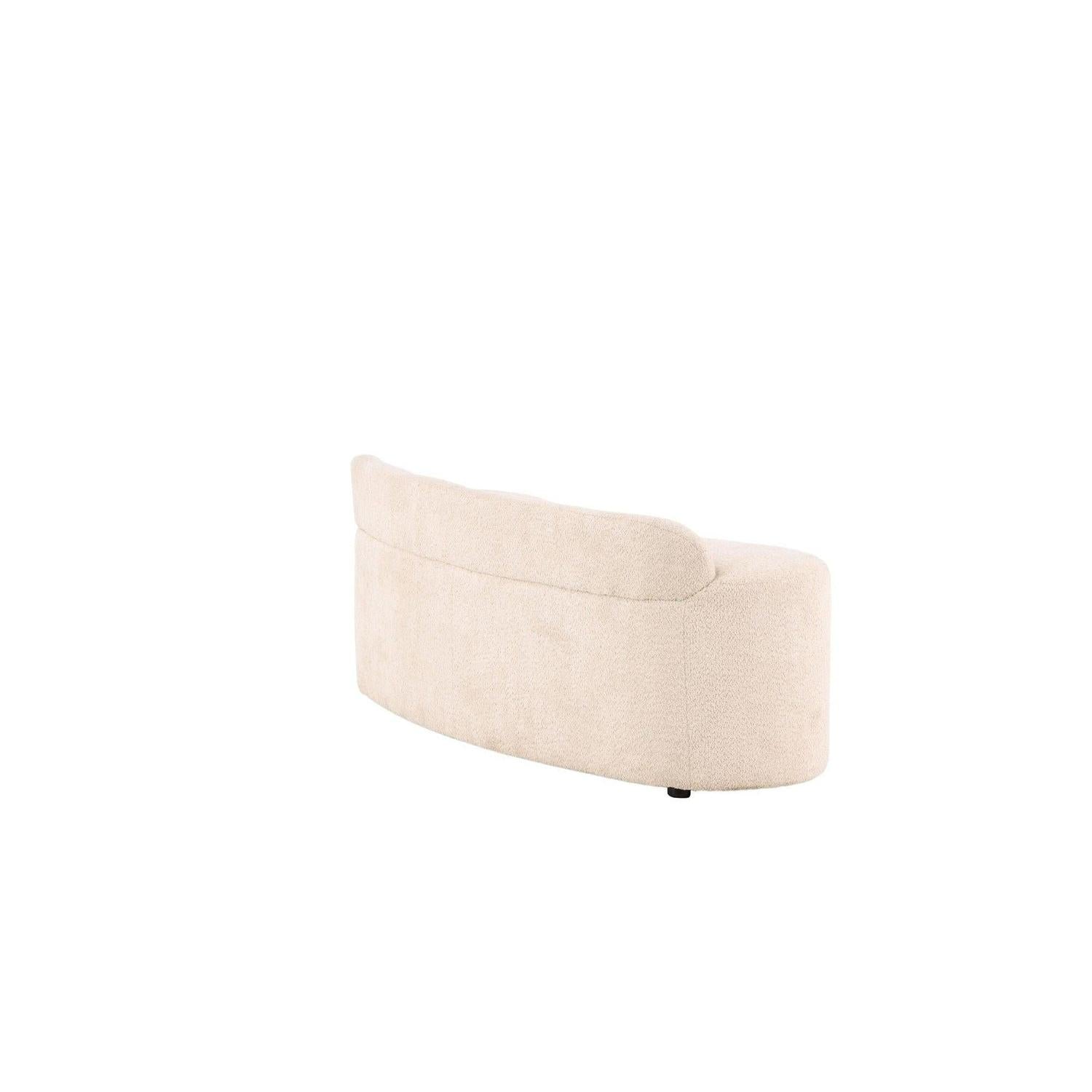 2-Sitzer Sofa Pocatello aus Teddy Bouclé - Weiß-2-Sitzer Sofas-Venture Home-le canapé