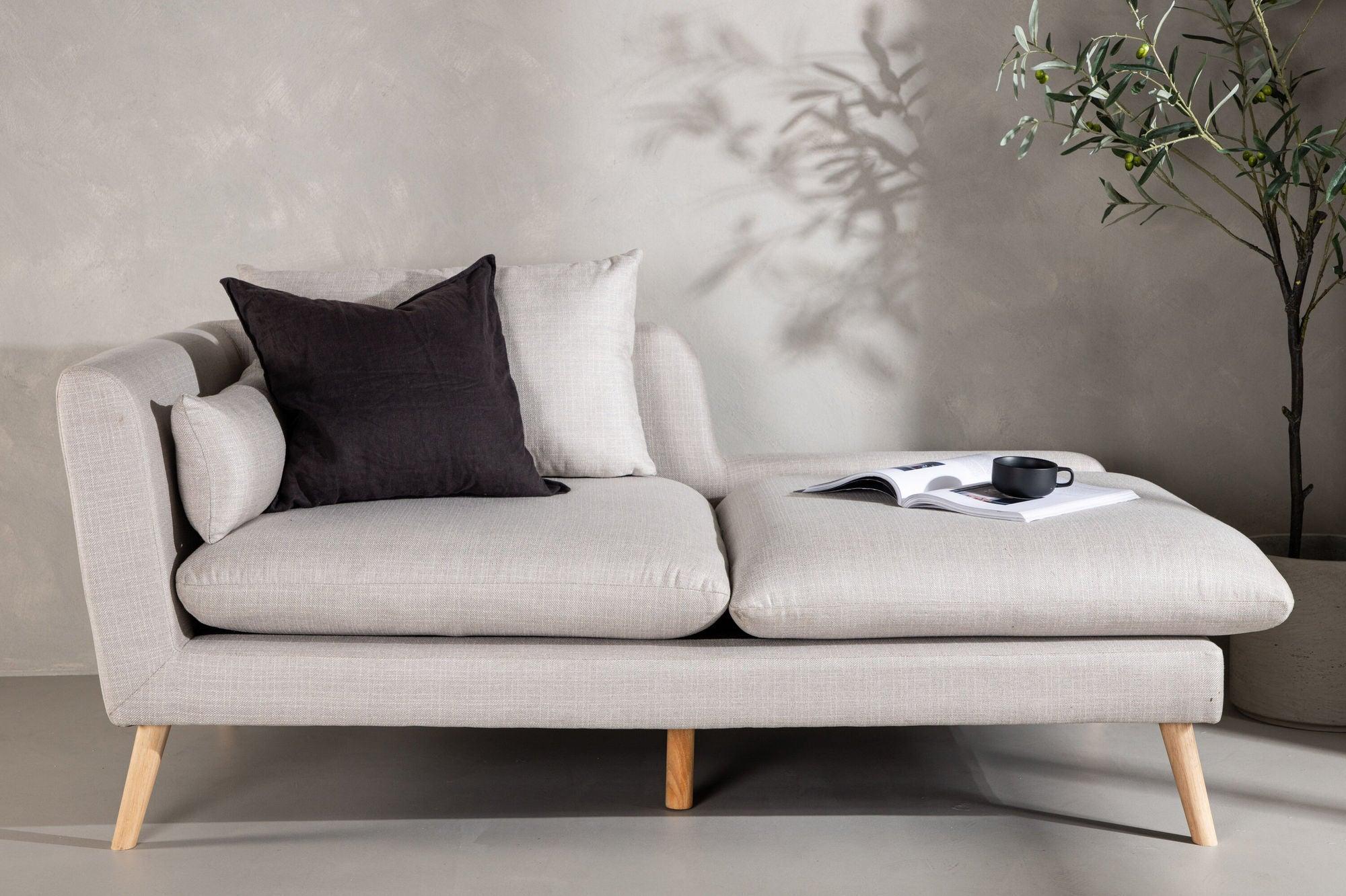 2-Sitzer Sofa Tacoma aus Leinen - Beige-2-Sitzer Sofa-Venture Home-le canapé