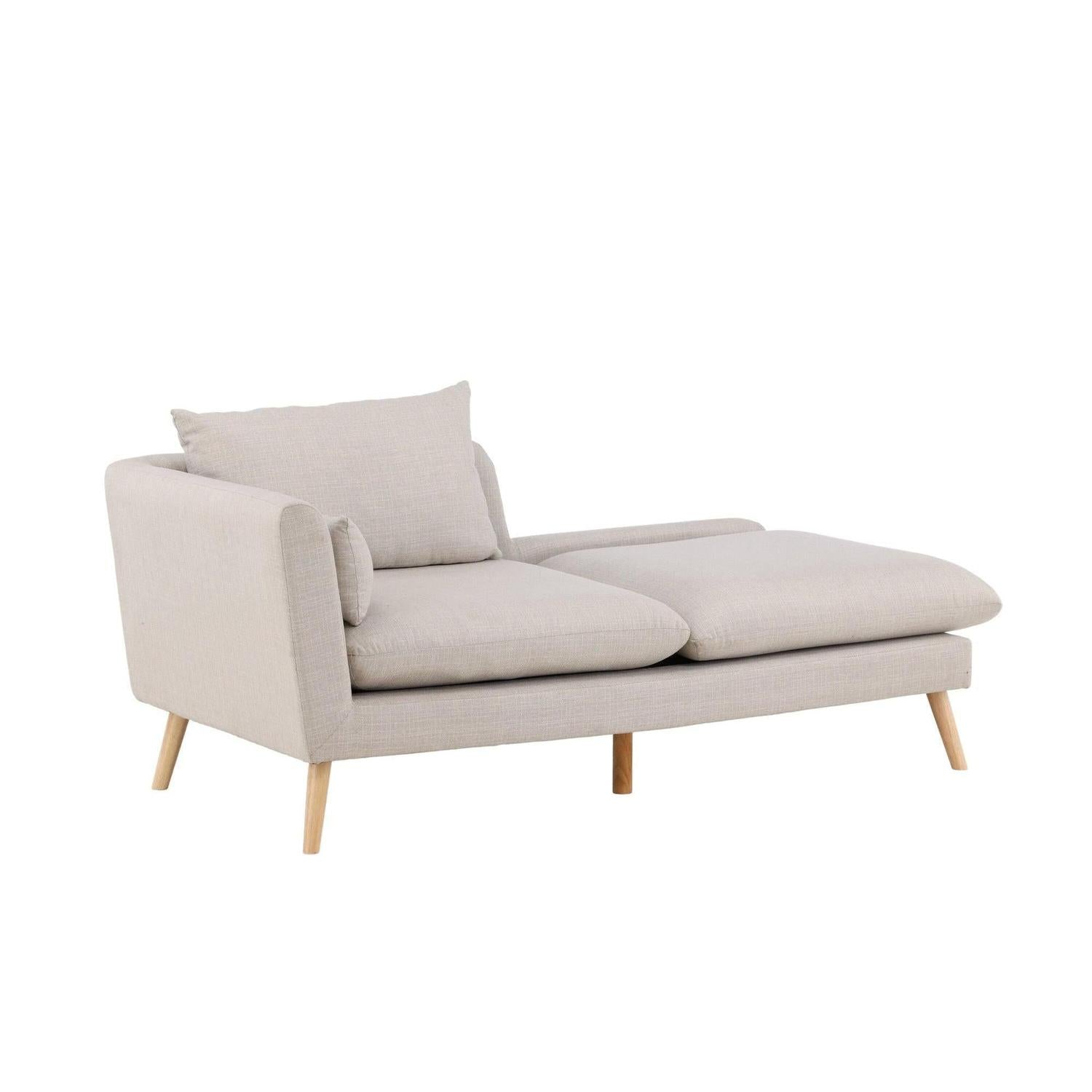 2-Sitzer Sofa Tacoma aus Leinen - Beige-2-Sitzer Sofa-Venture Home-le canapé