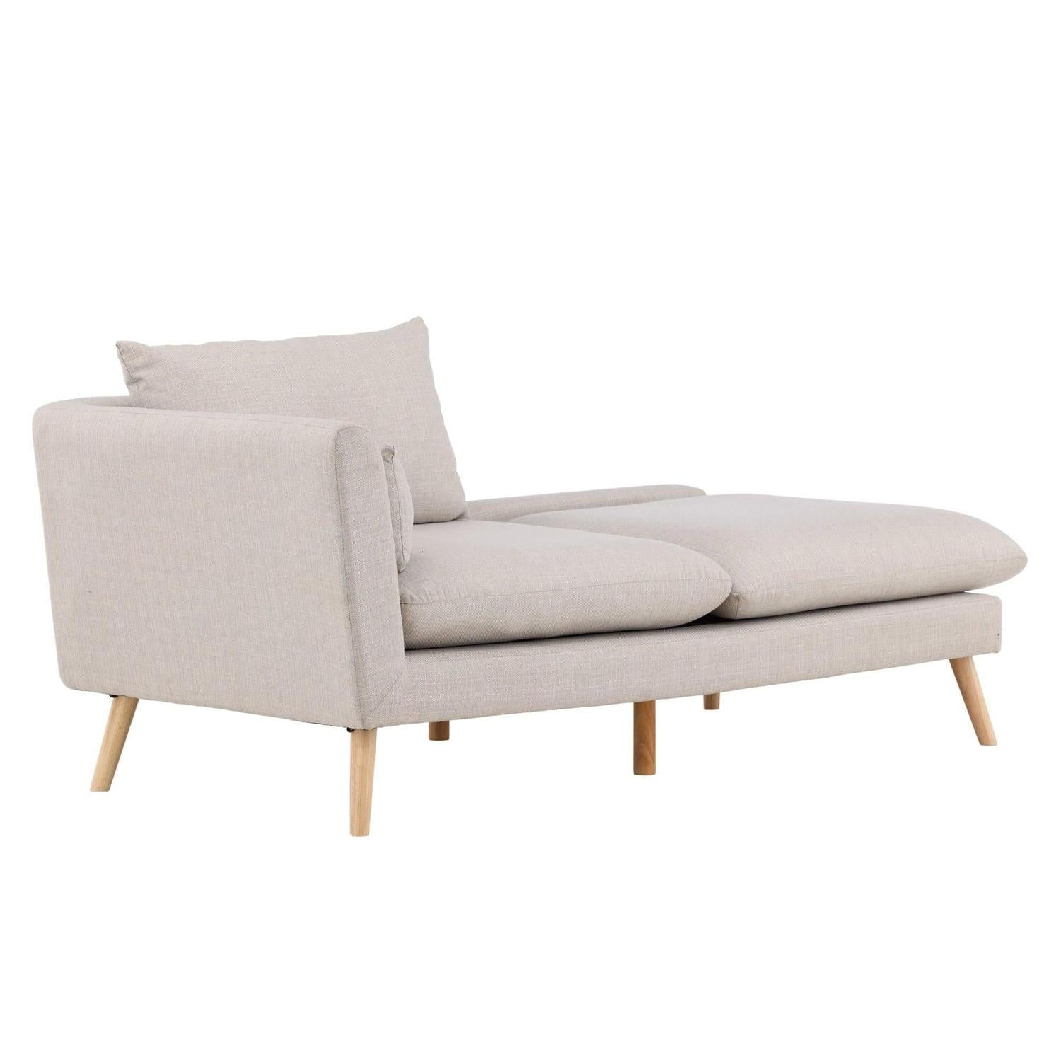 2-Sitzer Sofa Tacoma aus Leinen - Beige-2-Sitzer Sofas-Venture Home-le canapé