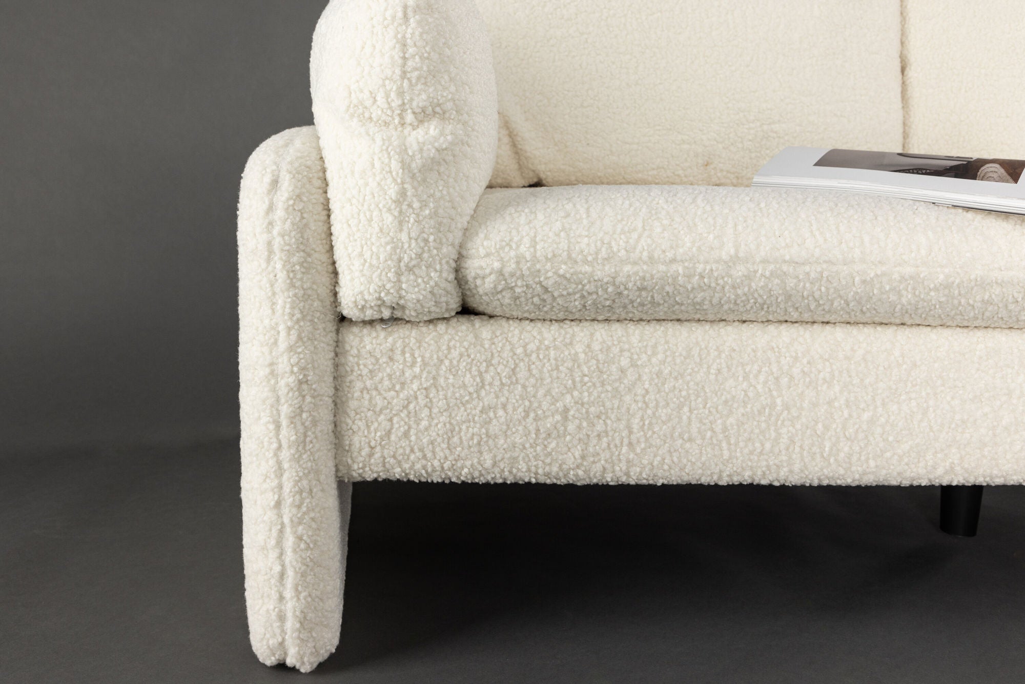 2-Sitzer Sofa Vindel aus Teddy Bouclé - Weiß-2-Sitzer Sofas-Venture Home-le canapé