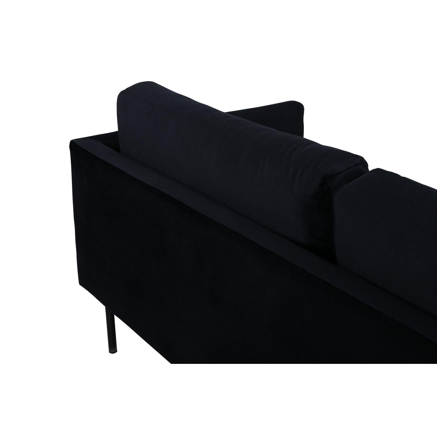 2-Sitzer Sofa Zoom aus Samt- Schwarz-2-Sitzer Sofa-Venture Home-le canapé