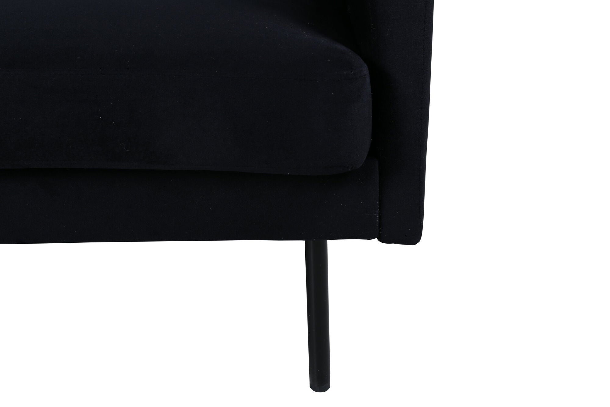 2-Sitzer Sofa Zoom aus Samt- Schwarz-2-Sitzer Sofa-Venture Home-le canapé