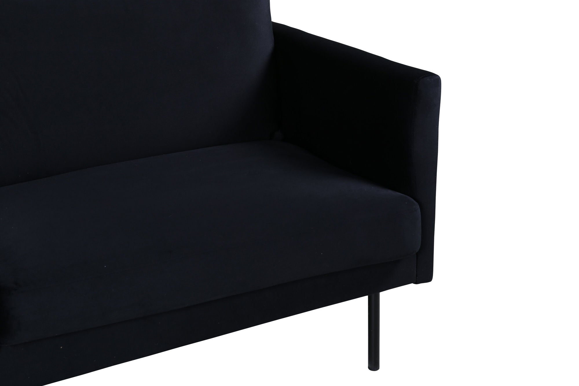 2-Sitzer Sofa Zoom aus Samt- Schwarz-2-Sitzer Sofa-Venture Home-le canapé