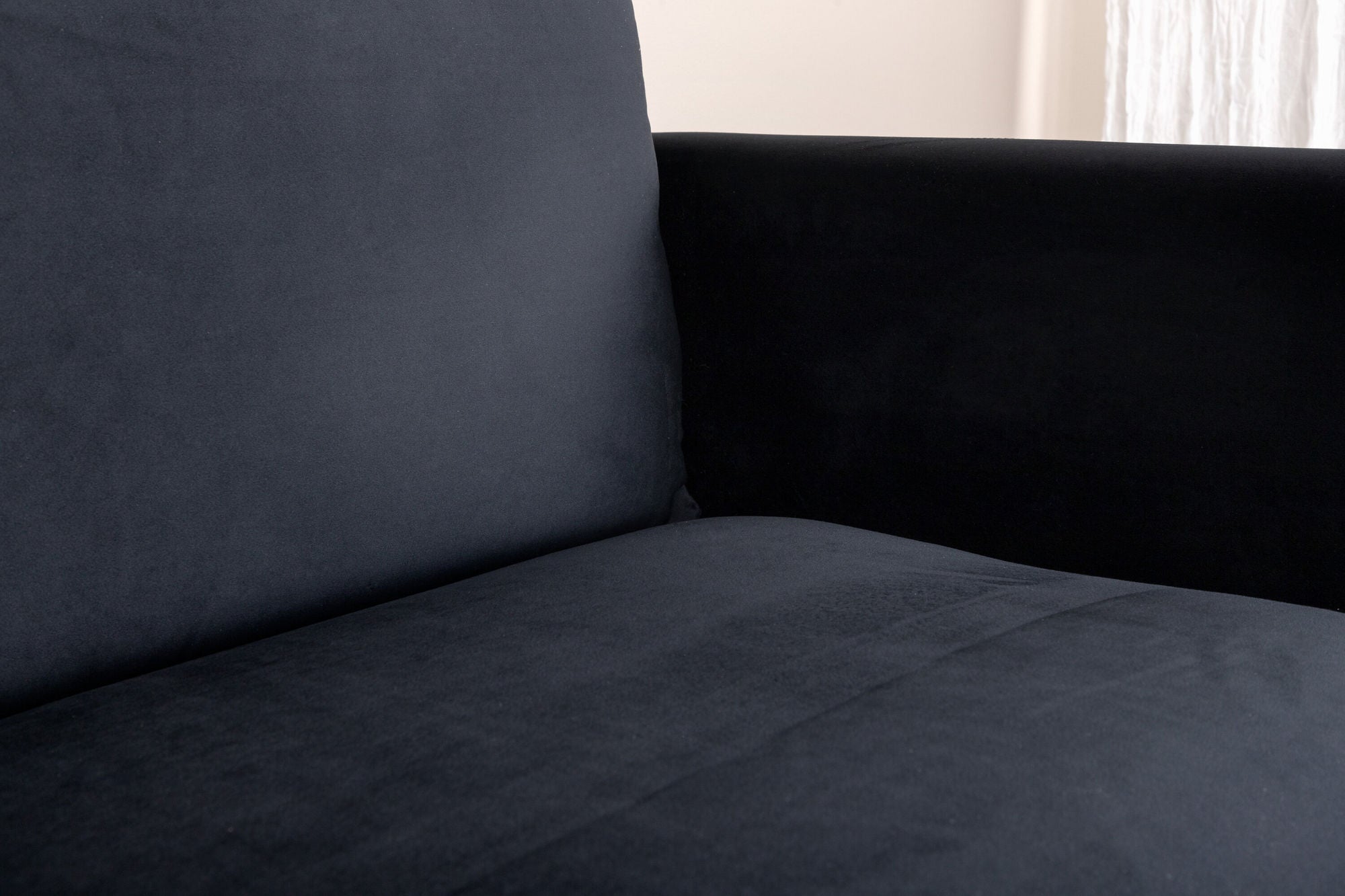 2-Sitzer Sofa Zoom aus Samt- Schwarz-2-Sitzer Sofa-Venture Home-le canapé