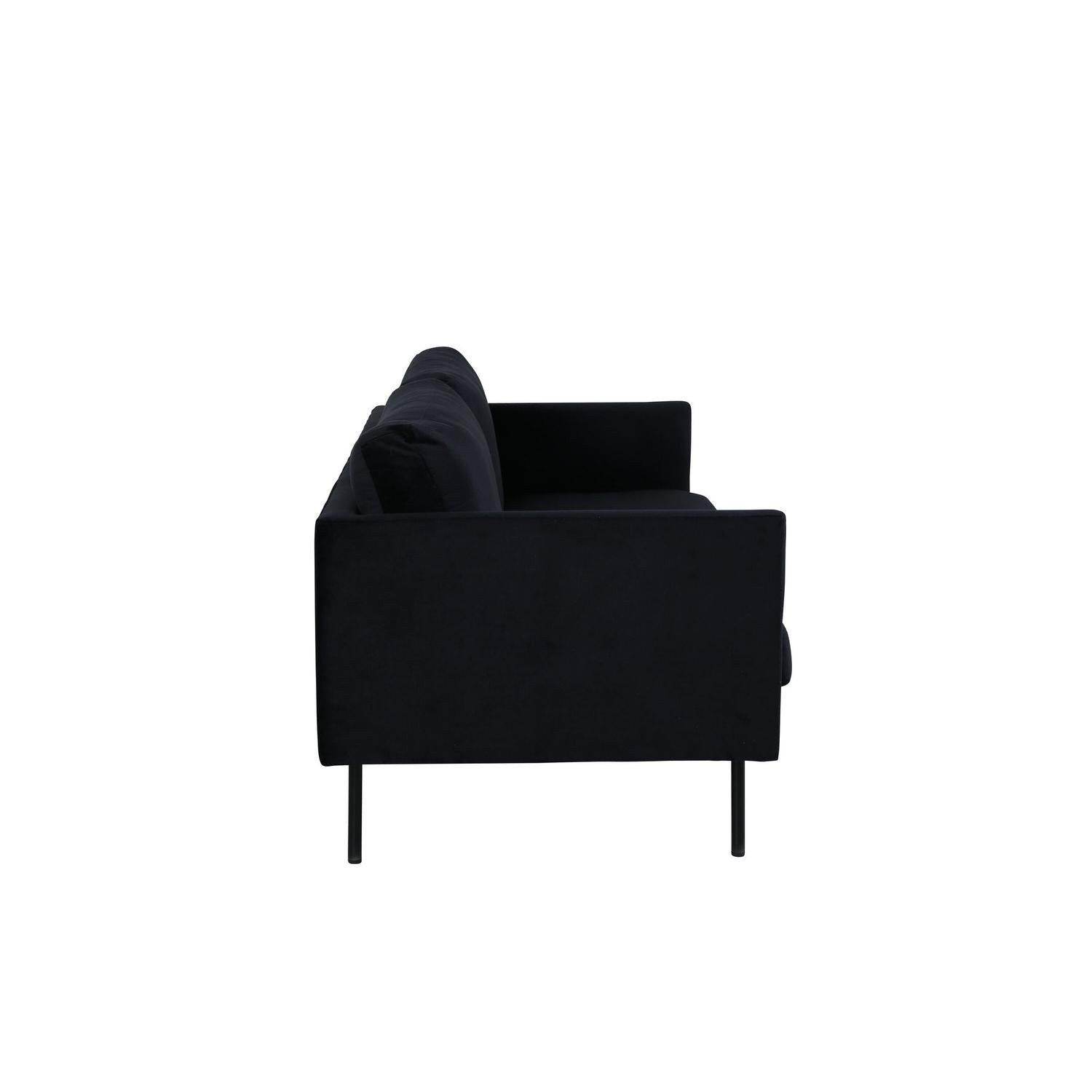 2-Sitzer Sofa Zoom aus Samt- Schwarz-2-Sitzer Sofa-Venture Home-le canapé