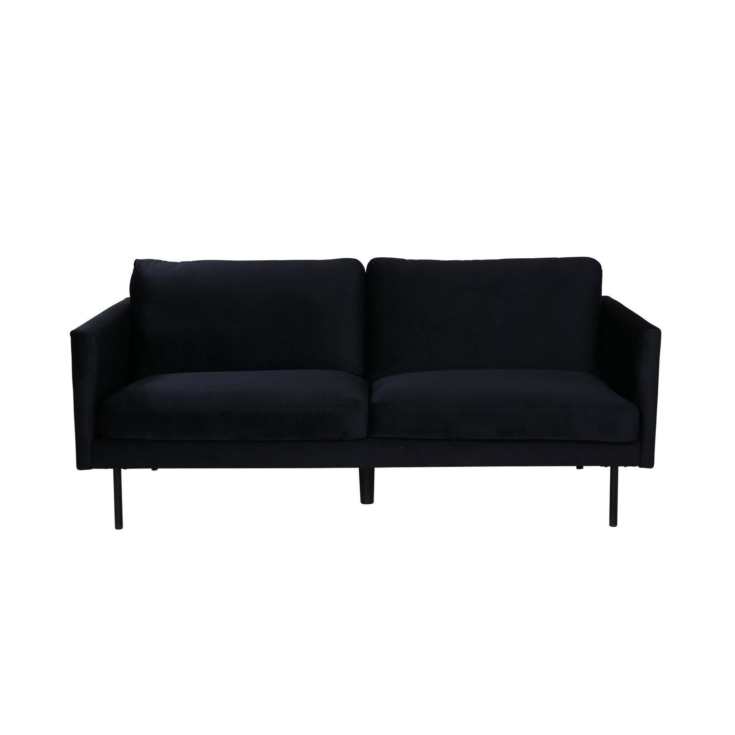 2-Sitzer Sofa Zoom aus Samt- Schwarz-2-Sitzer Sofa-Venture Home-le canapé