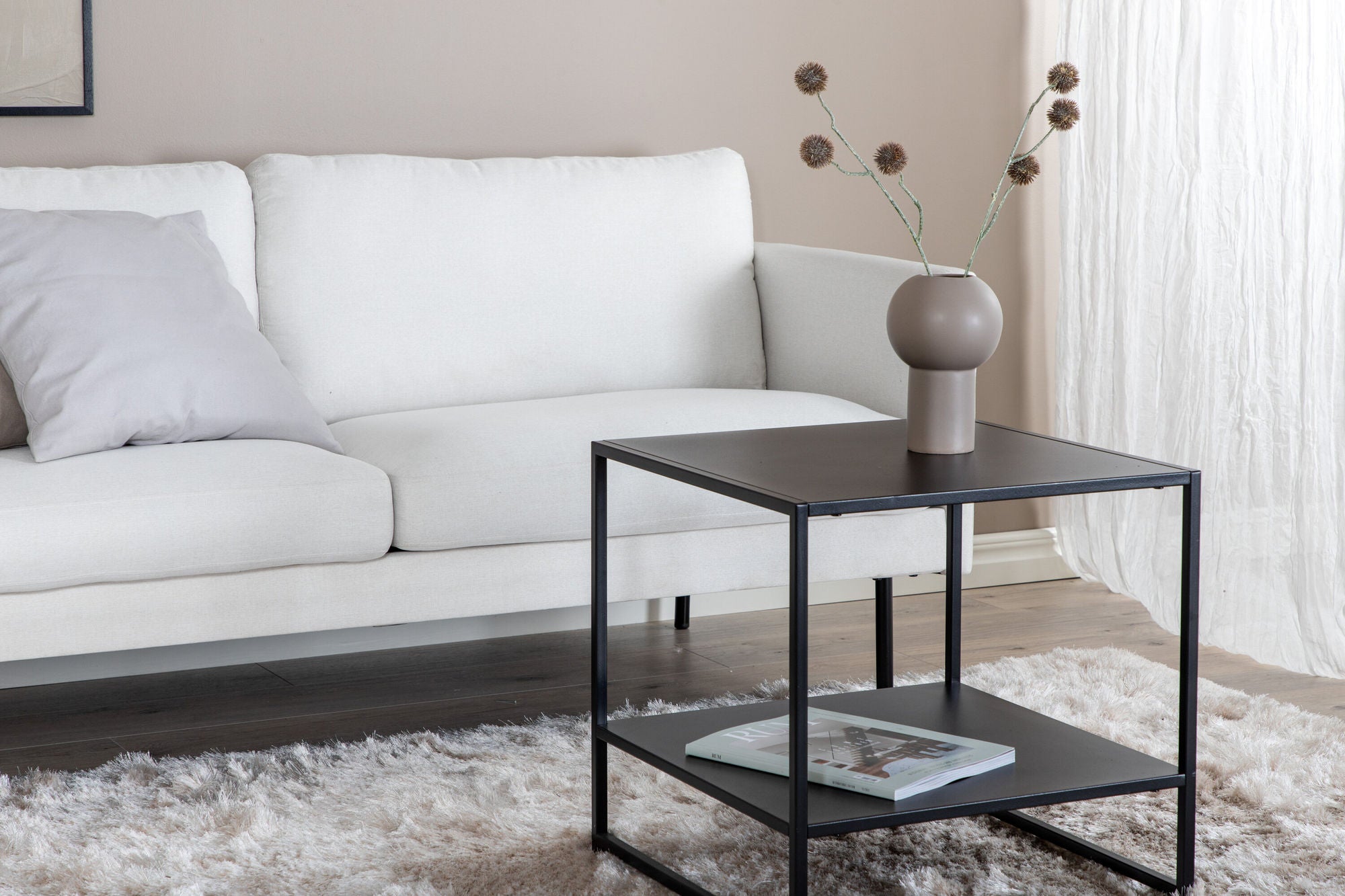 2-Sitzer Sofa Zoom aus Stoff - Beige-2-Sitzer Sofas-Venture Home-le canapé