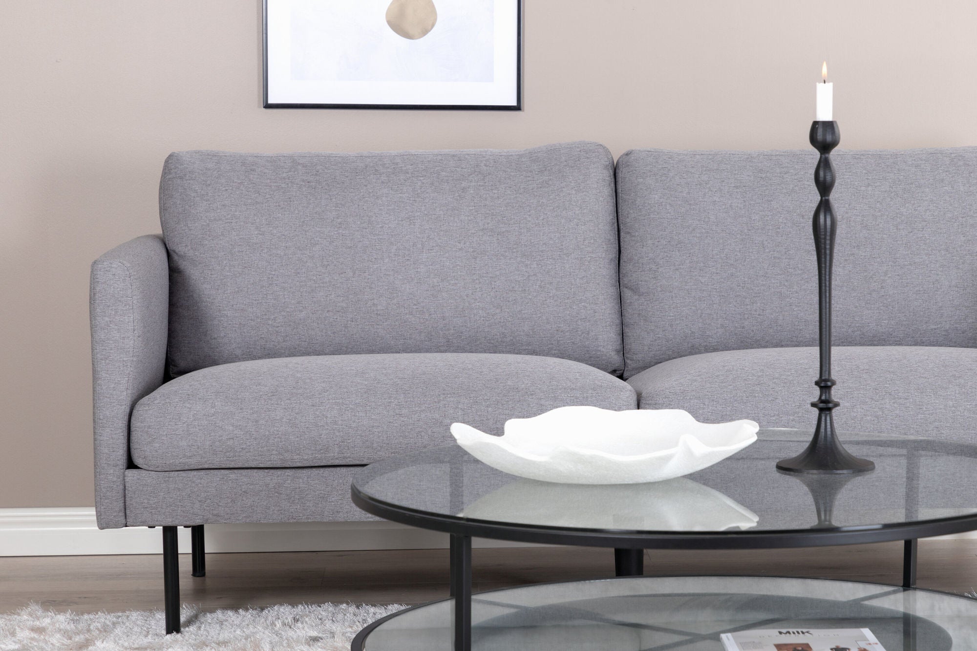 2-Sitzer Sofa Zoom aus Stoff - Grau-2-Sitzer Sofas-Venture Home-le canapé