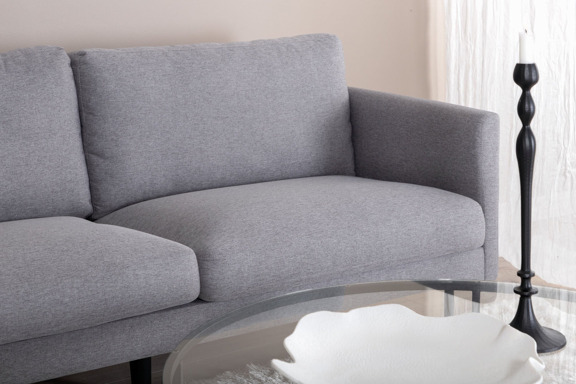 2-Sitzer Sofa Zoom aus Stoff - Grau-2-Sitzer Sofas-Venture Home-le canapé