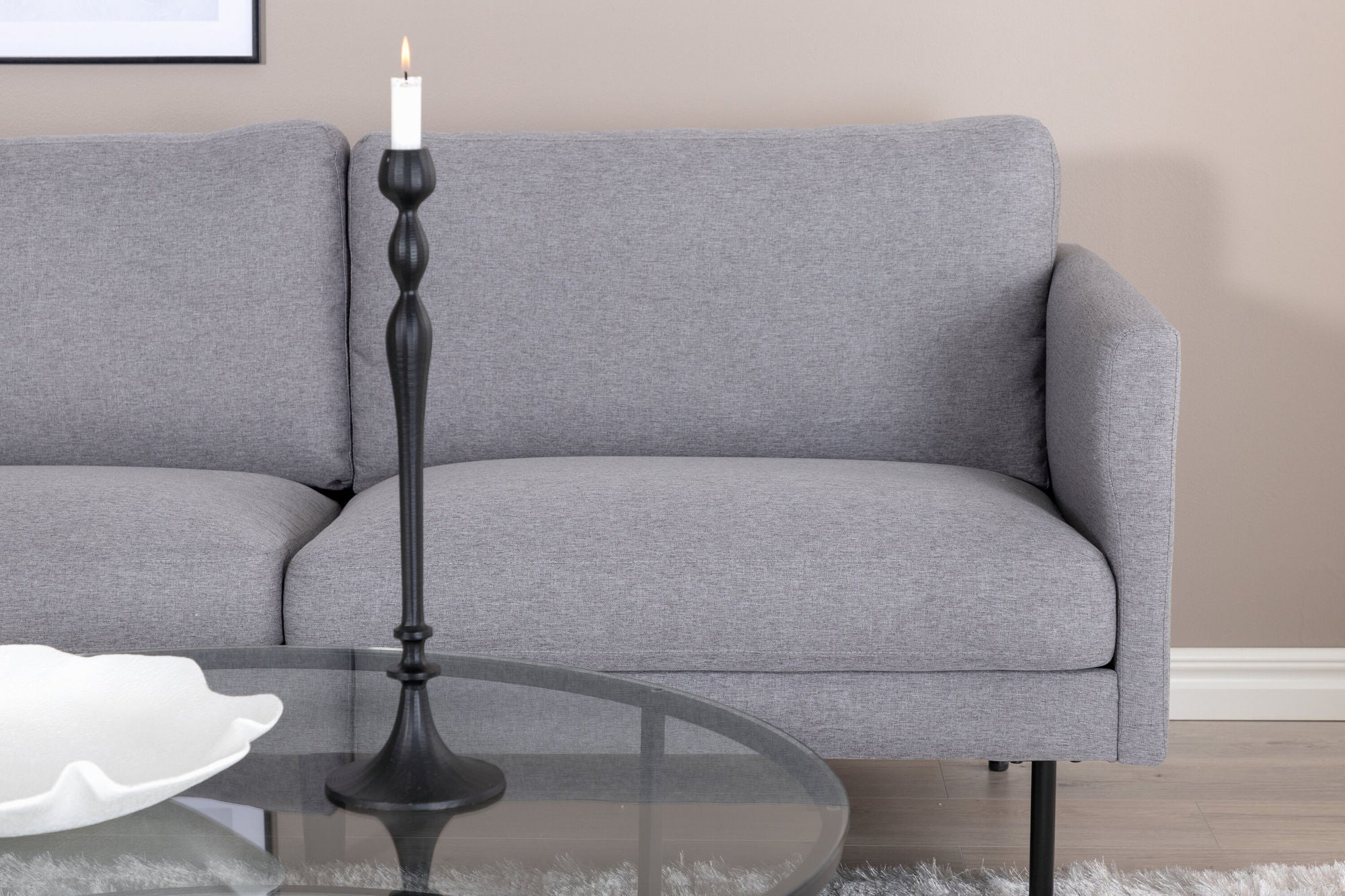 2-Sitzer Sofa Zoom aus Stoff - Grau-2-Sitzer Sofas-Venture Home-le canapé