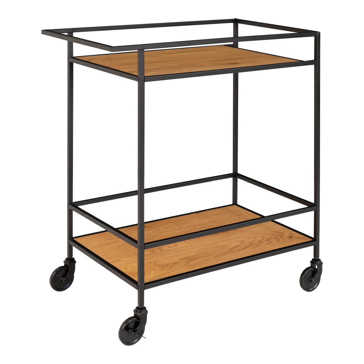 Serviertisch Vita 79cm aus Metall - Eichenoptik