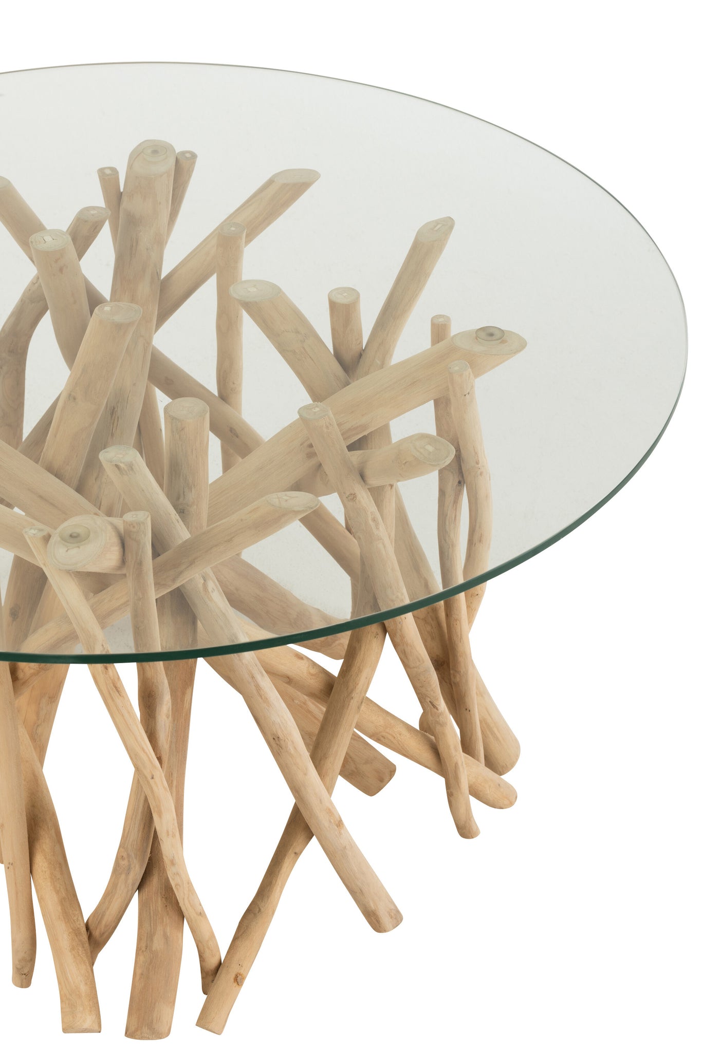 Couchtisch aus Teakholz-Ästen - Natur