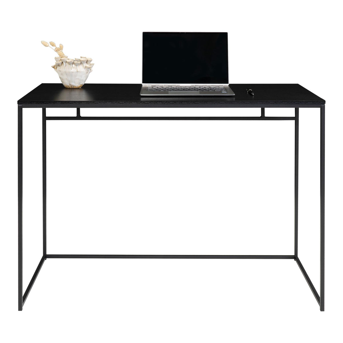 Schreibtisch Vita 100cm aus Metall - Schwarz