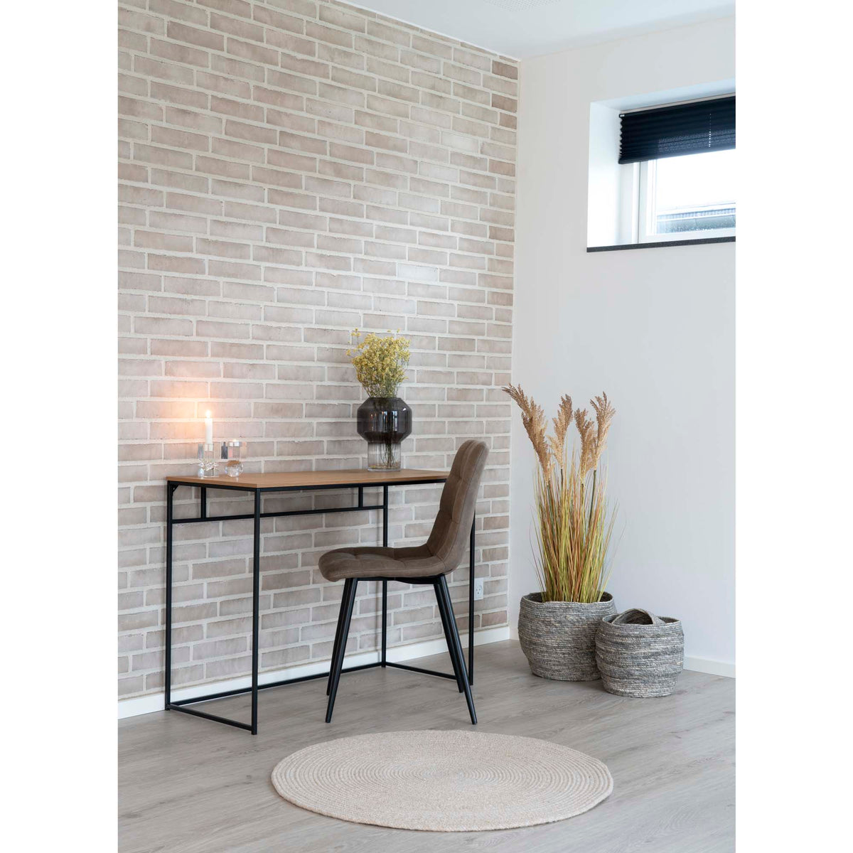 Schreibtisch Vita 100cm aus Metall - Beige