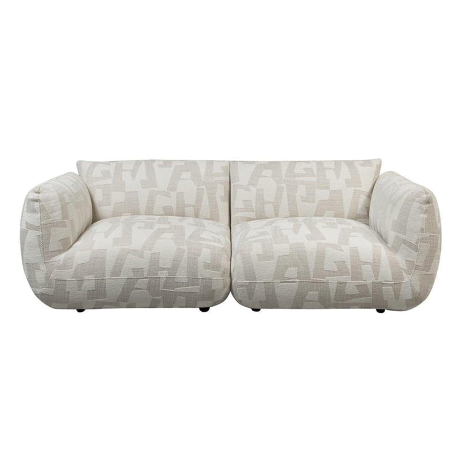 2,5-Sitzer Sofa Amsterdam - White Glyphs-2,5-Sitzer Sofa-Pole to Pole-le canapé