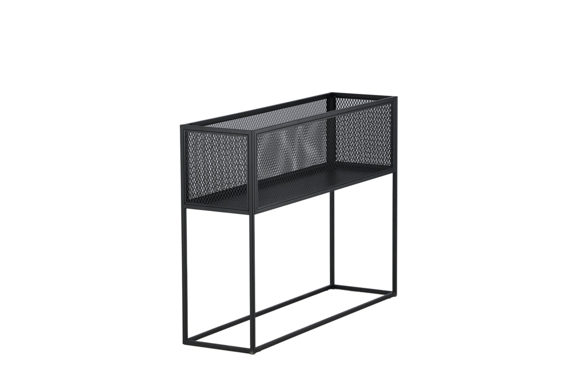 Regal Netz 110cm aus Metall mit Gitteroptik - Schwarz - Venture Home - le canapé