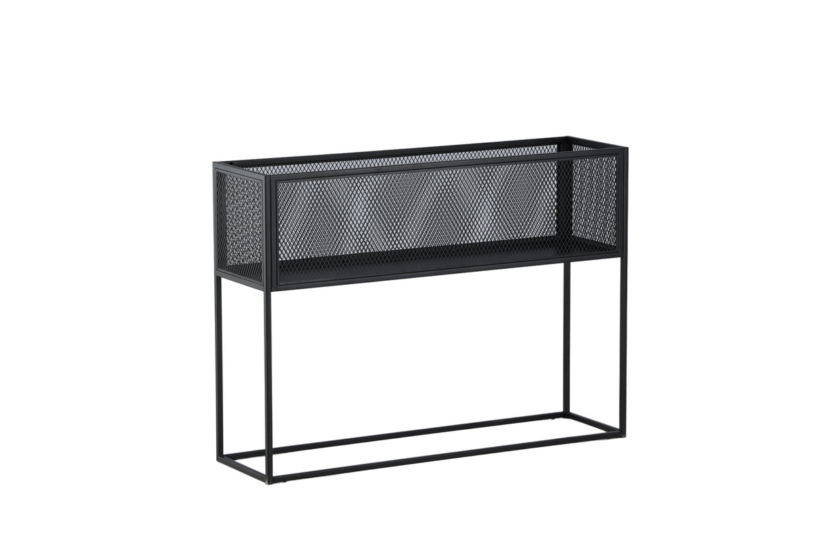 Regal Netz 110cm aus Metall mit Gitteroptik - Schwarz - Venture Home - le canapé