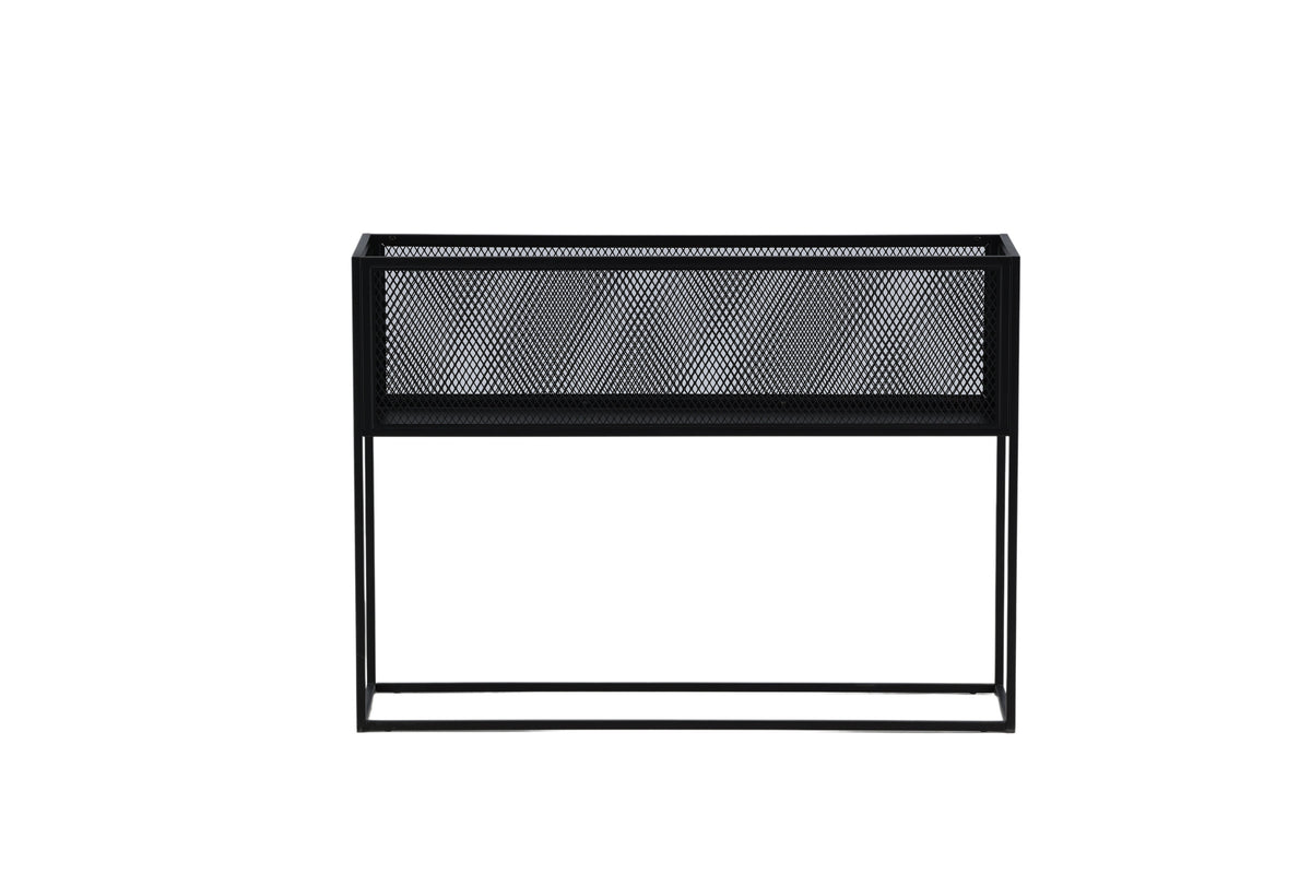 Regal Netz 110cm aus Metall mit Gitteroptik - Schwarz - Venture Home - le canapé