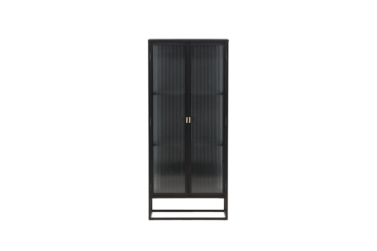 Vitrine Garis 160cm aus Metall - Schwarz - Venture Home - le canapé