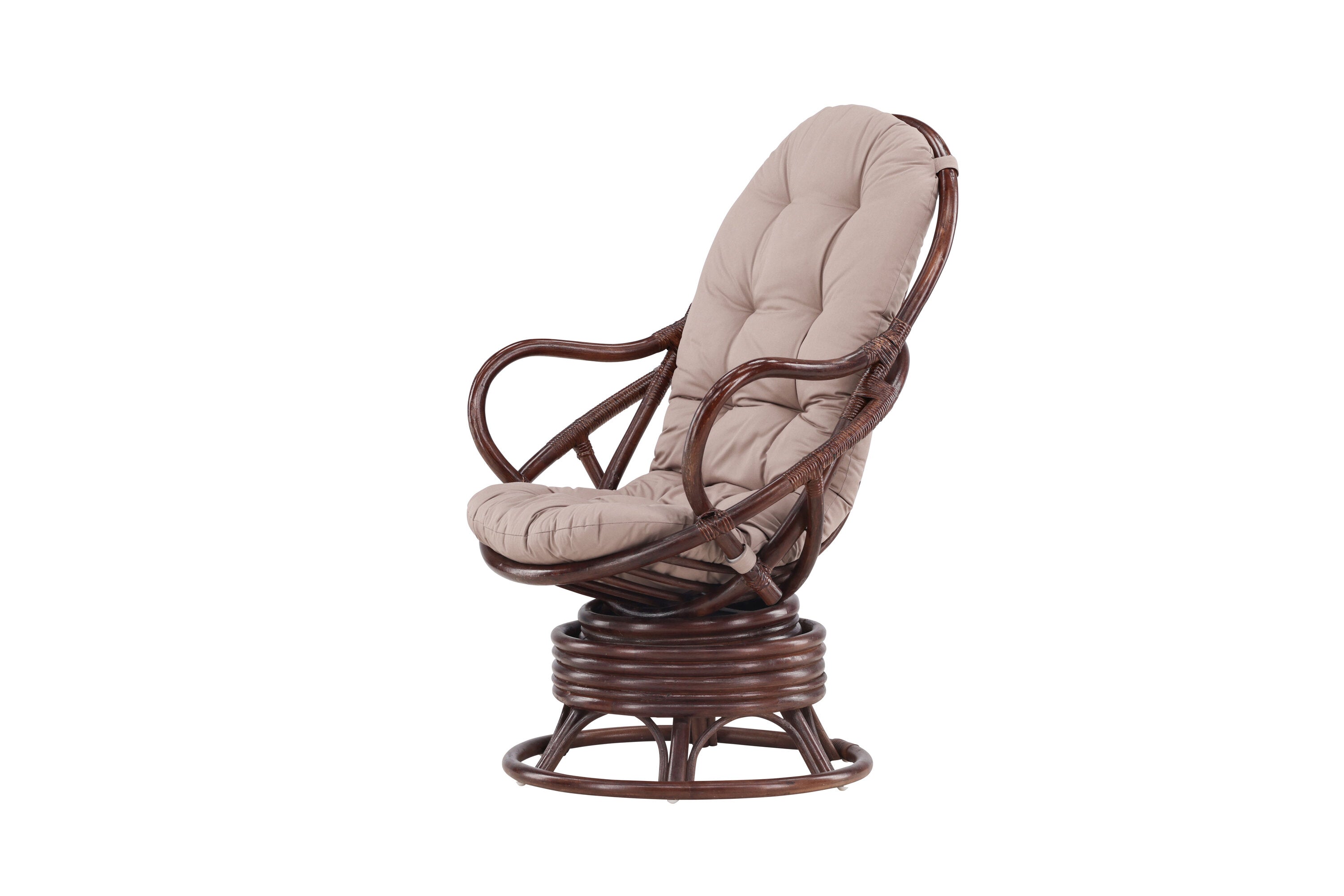 Loungesessel Swing aus Rattan - Dunkelbraun - Venture Home - le canapé